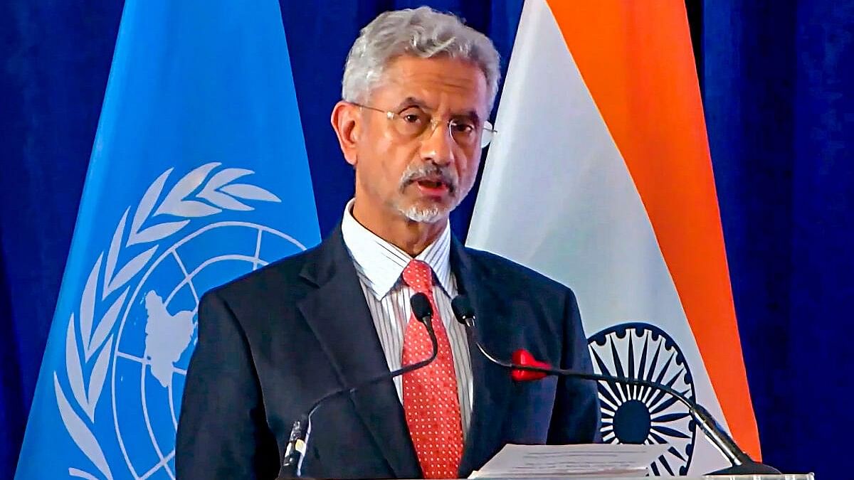 <div class="paragraphs"><p>External Affairs Minister S. Jaishankar addresses the India-UN for Global South event on the sidelines of the United Nations General Assembly, in New York.</p></div>