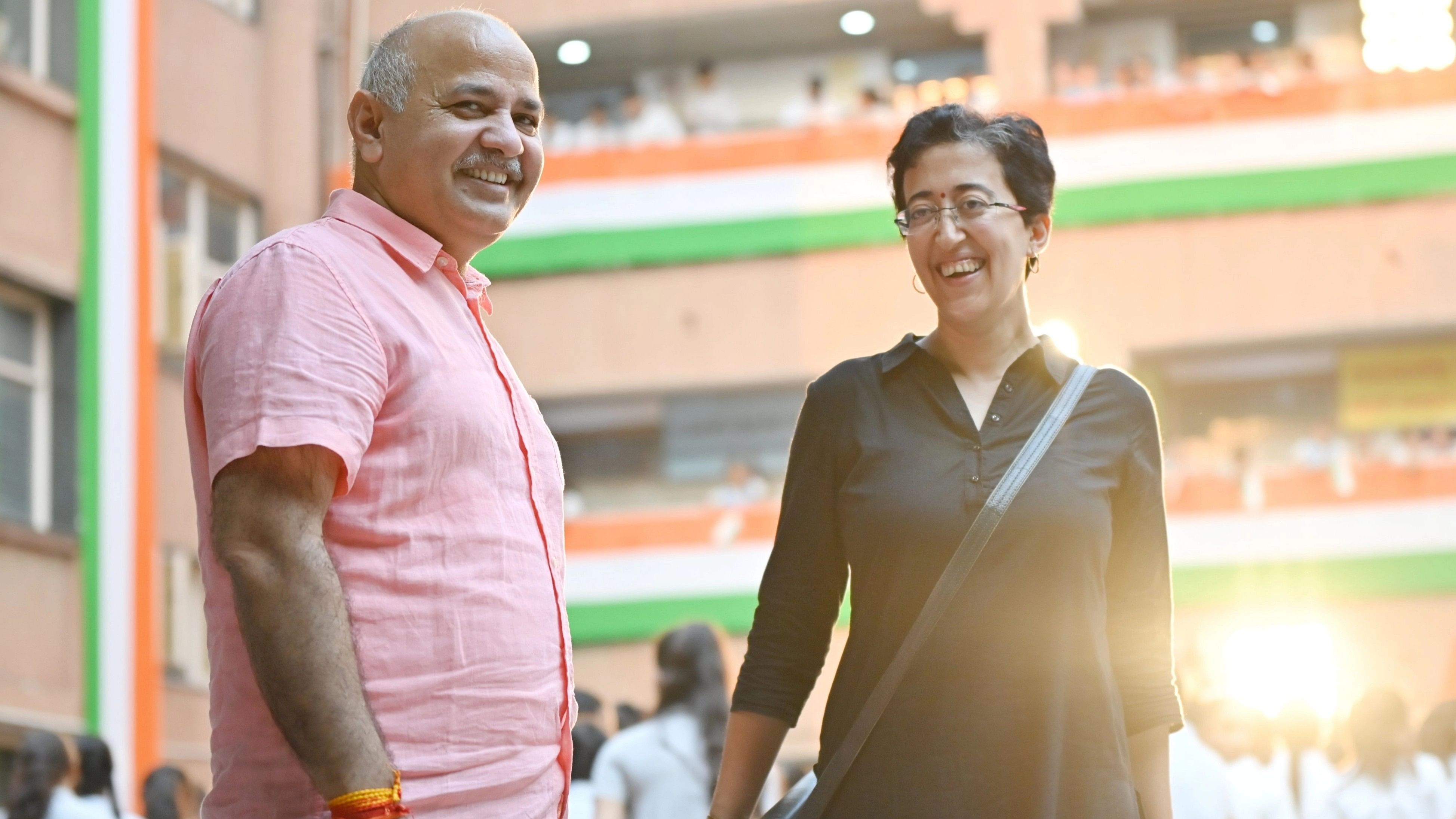 <div class="paragraphs"><p>Delhi Education Minister Atishi and former deputy chief minister Manish Sisodia.</p></div>
