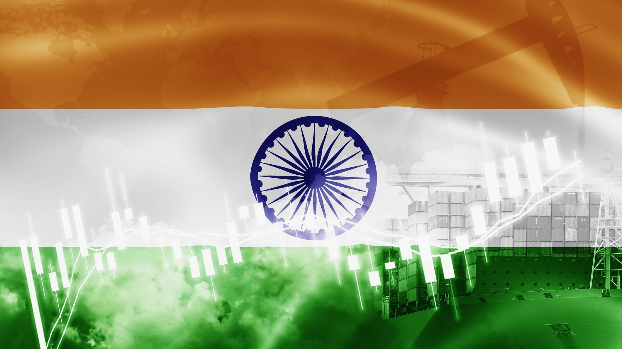 <div class="paragraphs"><p>Representative image of the Indian flag and economic activity.</p></div>