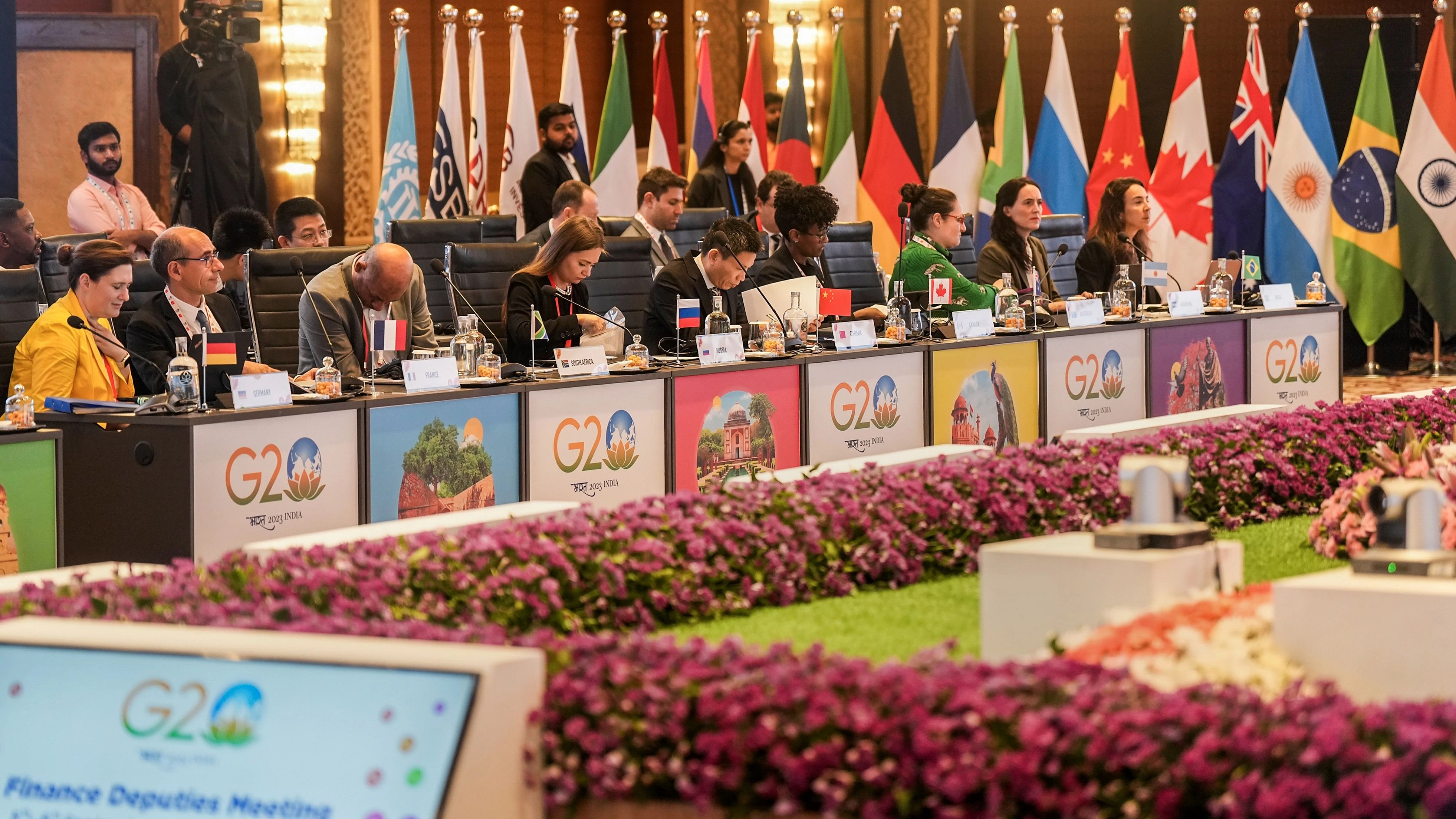 <div class="paragraphs"><p>Delegates during the G20 Pre-Summit Finance and Central Bank Deputies Meeting, in New Delhi, Tuesday, September 5, 2023.</p></div>