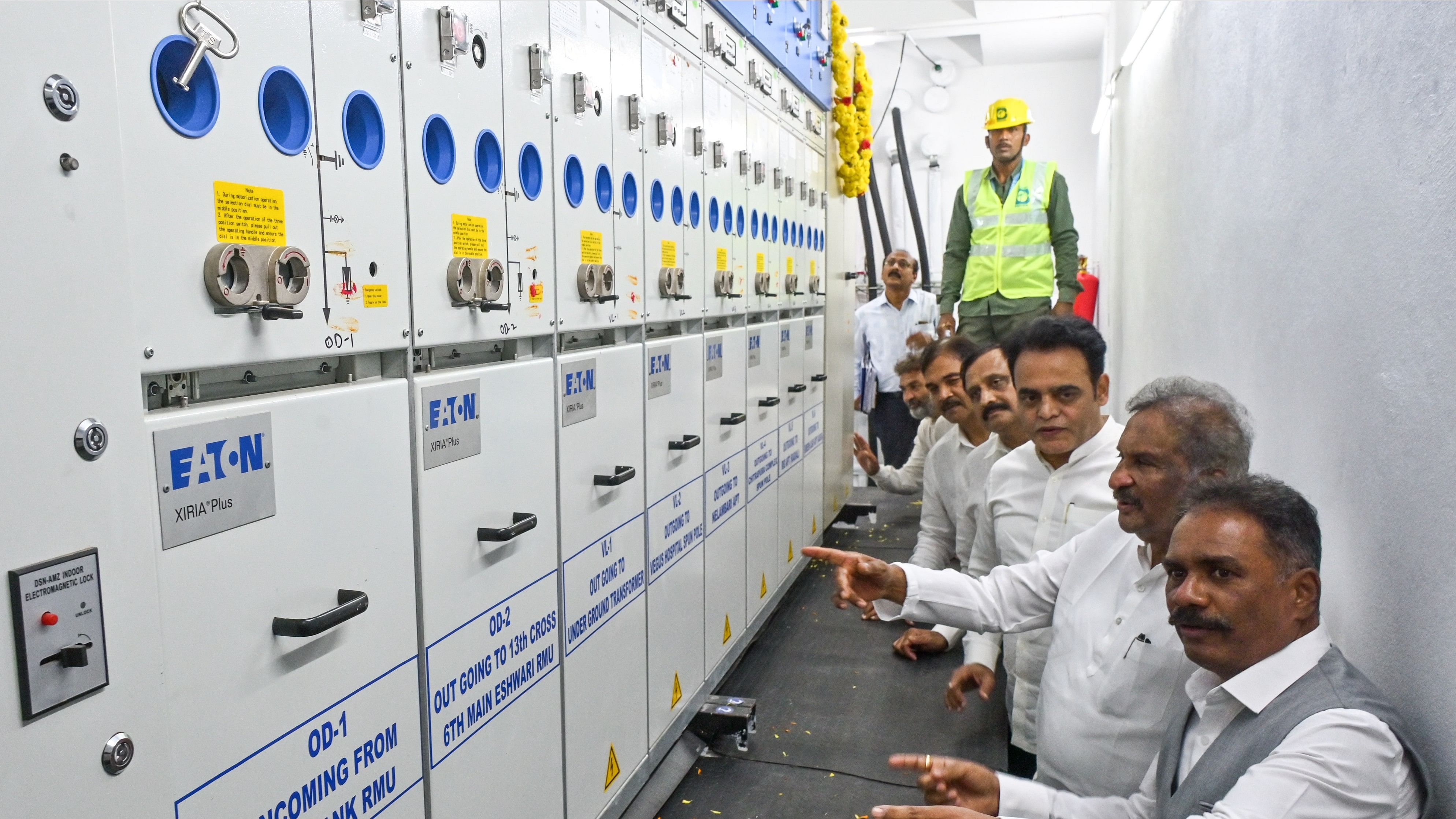 <div class="paragraphs"><p>Energy Minister K J George inaugurated the underground power transformer facility in Malleswaram on Tuesday. </p></div>