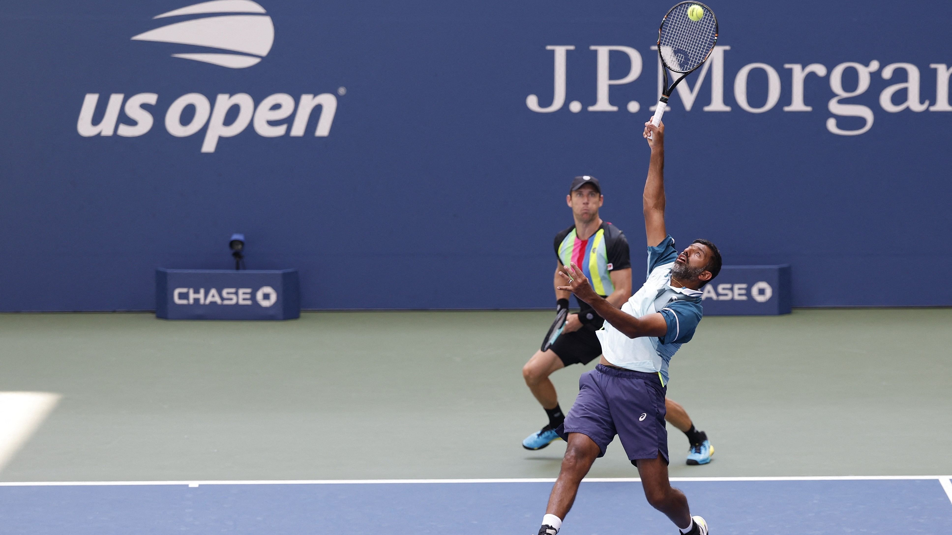 <div class="paragraphs"><p> Rohan Bopanna with partner Matthew Ebden. </p></div>