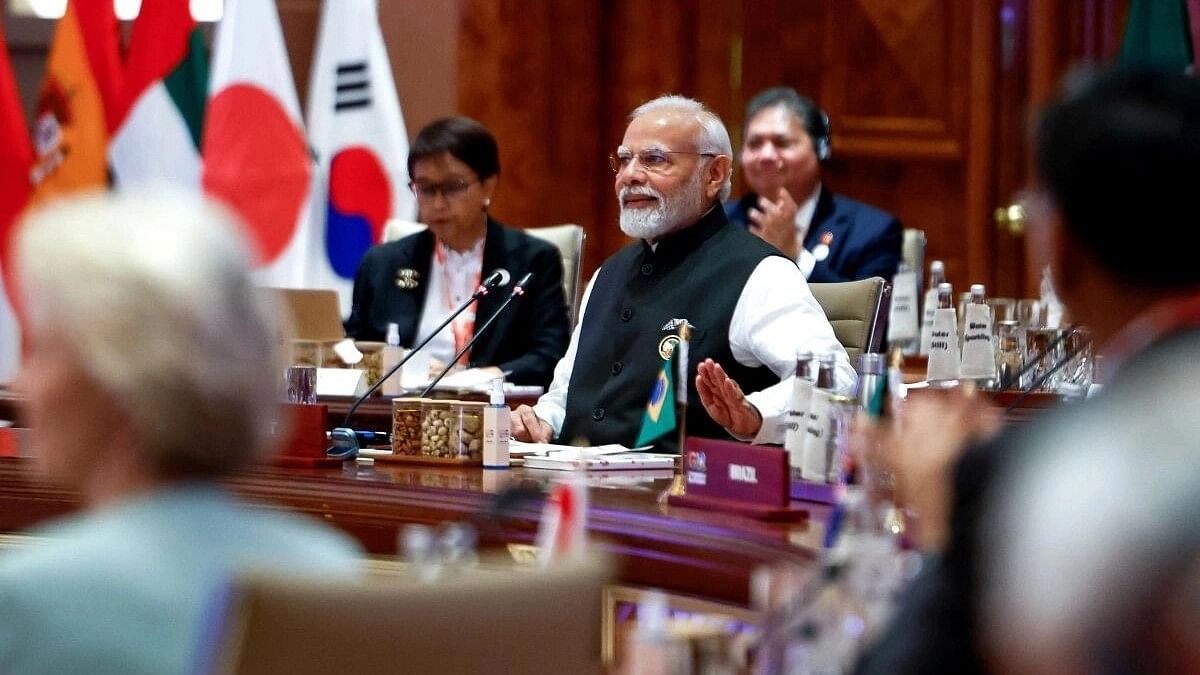 <div class="paragraphs"><p>PM Narendra Modi at the G20 summit in New Delhi.&nbsp;</p></div>