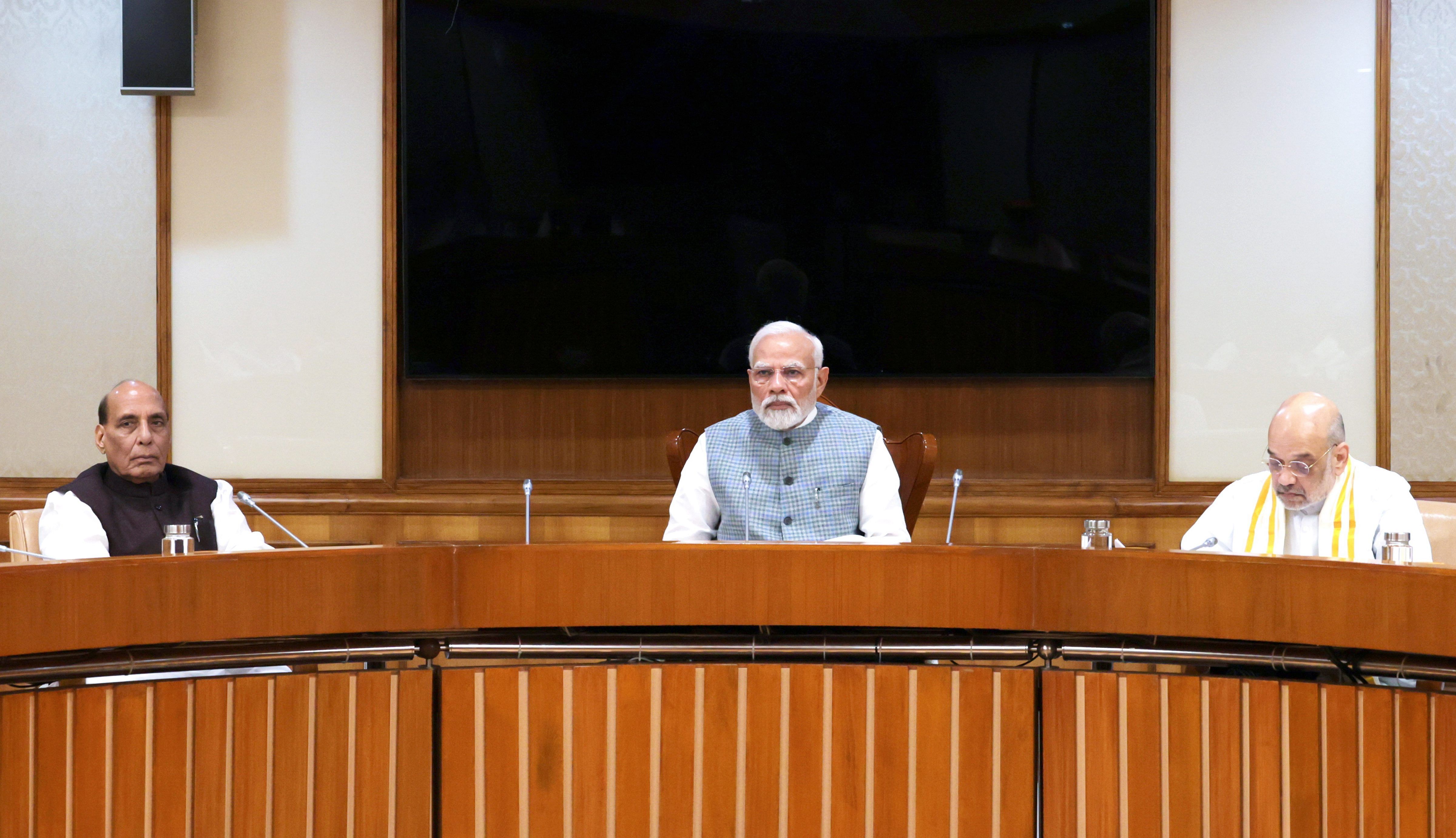 <div class="paragraphs"><p>Prime Minister Narendra Modi chairs Union cabinet meeting, in New Delhi, Monday, Sept. 18, 2023.</p></div>