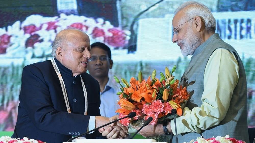 <div class="paragraphs"><p>Prime Minister Narendra Modi with M S Swaminathan.</p></div>