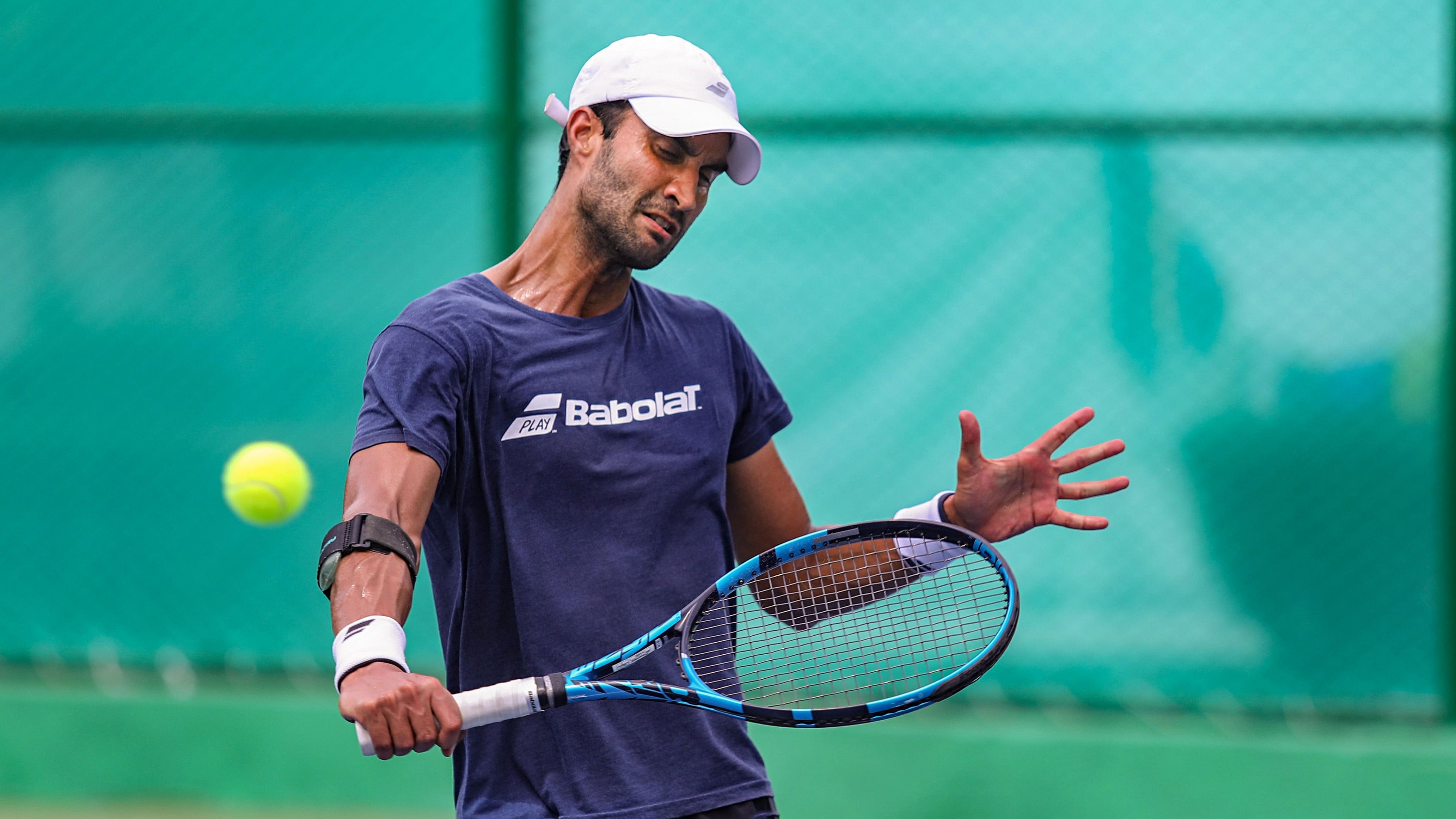 <div class="paragraphs"><p>India's Yuki Bhambri during a training session ahead of Davis Cup World Group II tie against Morocco, in Lucknow.</p></div>
