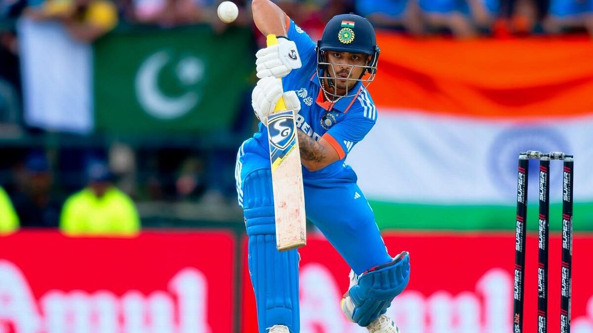 <div class="paragraphs"><p>Ishan Kishan plays a shot during the Asia Cup match between India and Pakistan, at Pallekele International Cricket Stadium in Sri Lanka, Saturday, Sept. 2, 2023.</p></div>