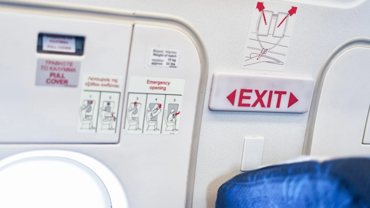 <div class="paragraphs"><p>Representative image of emergency exit on flight.</p></div>