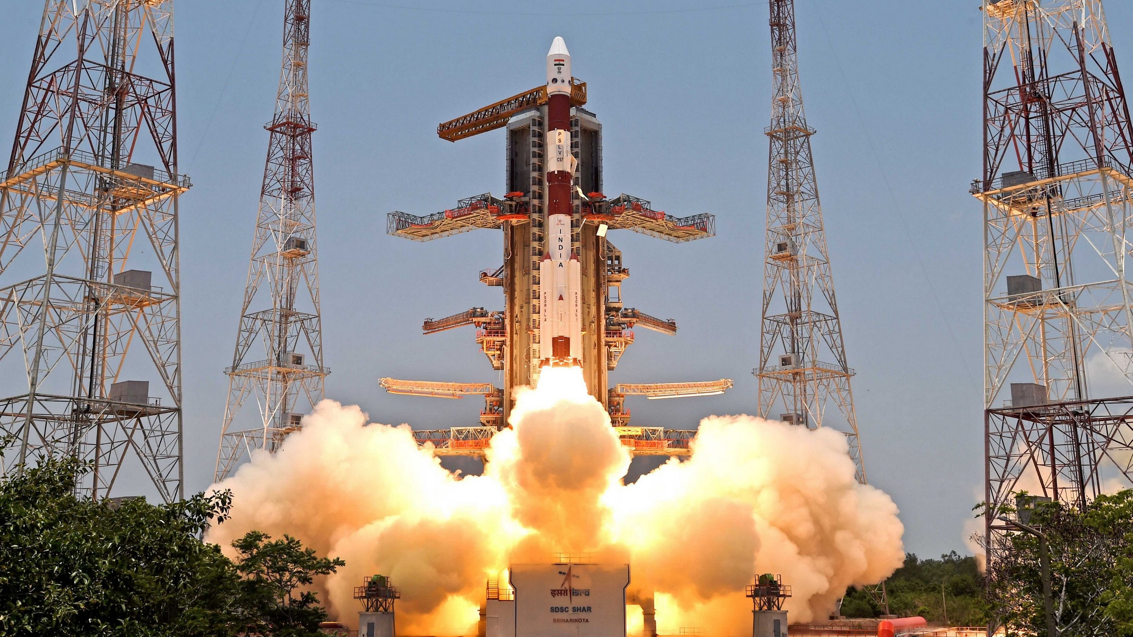 <div class="paragraphs"><p> ISRO's launch vehicle PSLV-C57 rocket carrying India's first solar mission, 'Aditya-L1', lifts off from the Satish Dhawan Space Centre, in Sriharikota, Saturday, Sept. 2, 2023.</p></div>