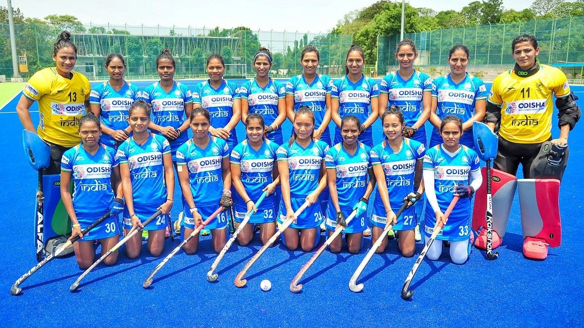 <div class="paragraphs"><p>Indian Women hockey players.</p></div>