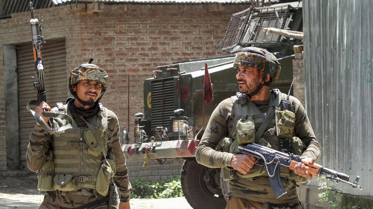 <div class="paragraphs"><p>Representative image of army jawans in Jammu.&nbsp;</p></div>