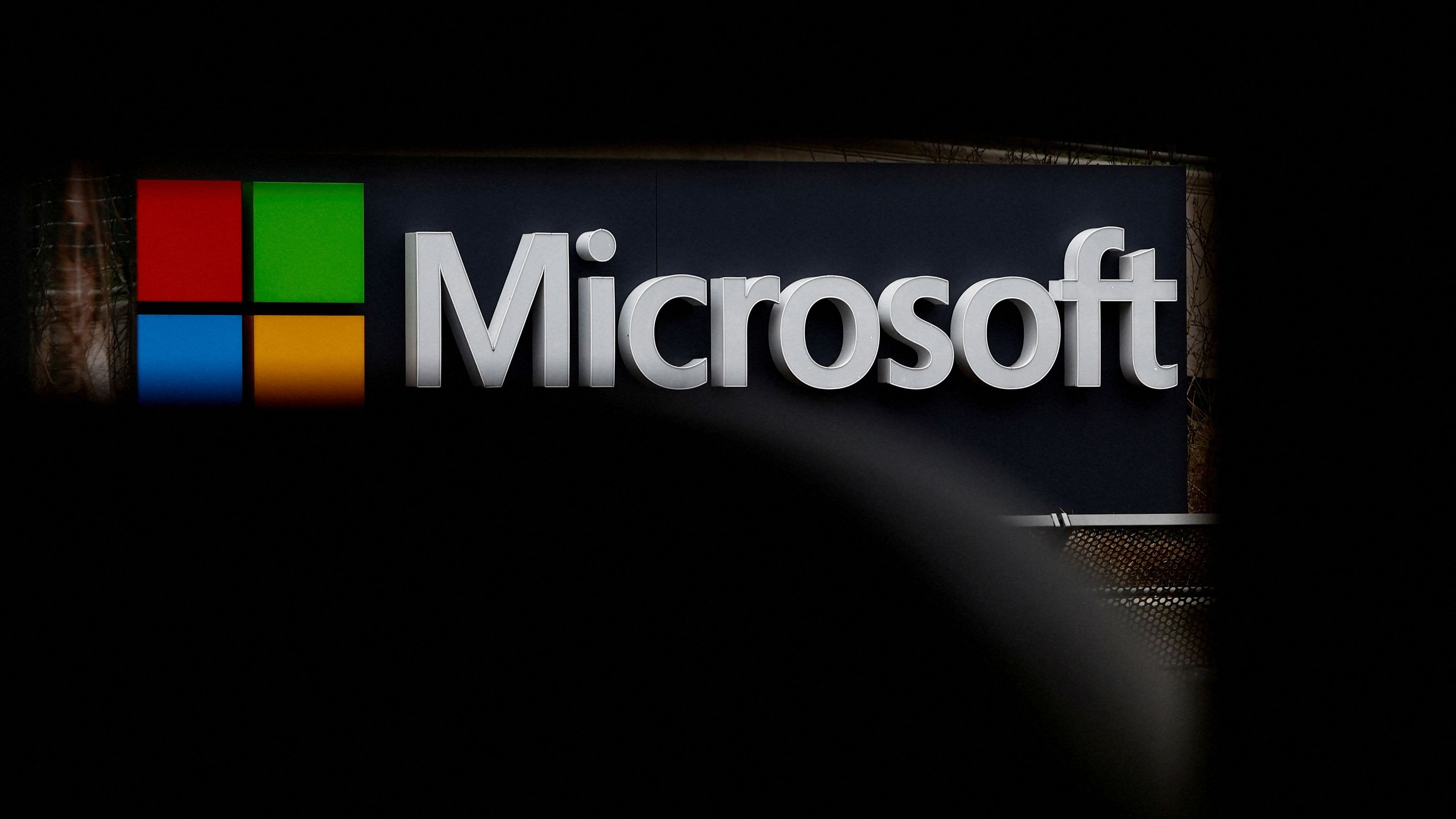 <div class="paragraphs"><p>A Microsoft logo is seen in Issy-les-Moulineaux near Paris.&nbsp;</p></div>