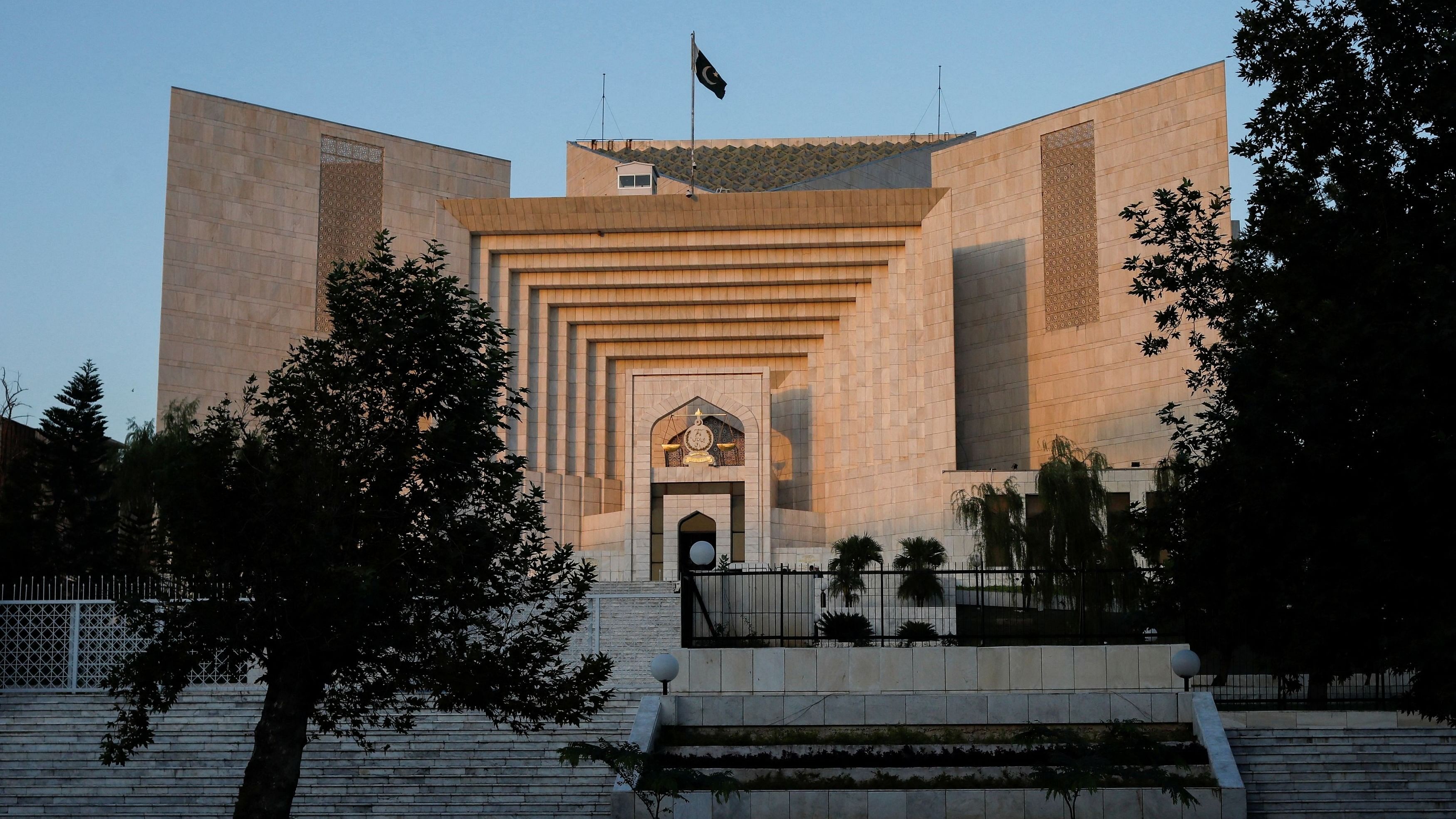<div class="paragraphs"><p>A view of the Supreme Court of Pakistan building during sunset hours in Islamabad.&nbsp;</p></div>