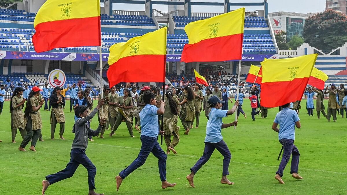 <div class="paragraphs"><p>Students participated in Karnataka Rajyotsava cultural programme rehearsal at Sree Kanteerava Stadium in Bengaluru.</p></div>