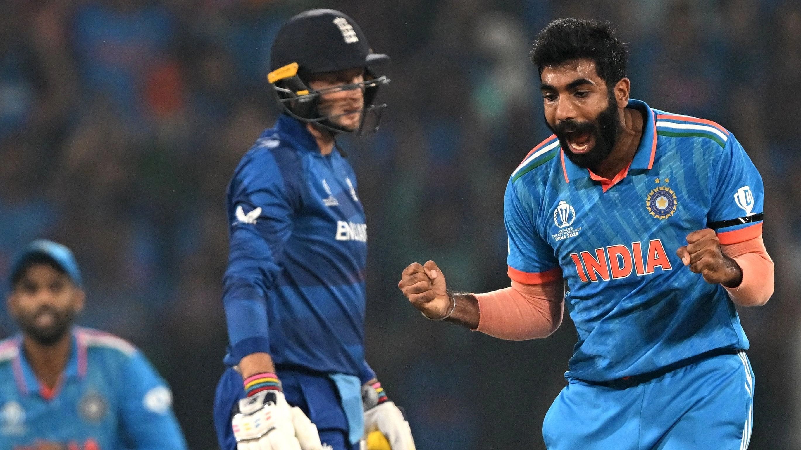 <div class="paragraphs"><p>Jasprit Bumrah celebrates the wicket of England's Joe Root.</p></div>