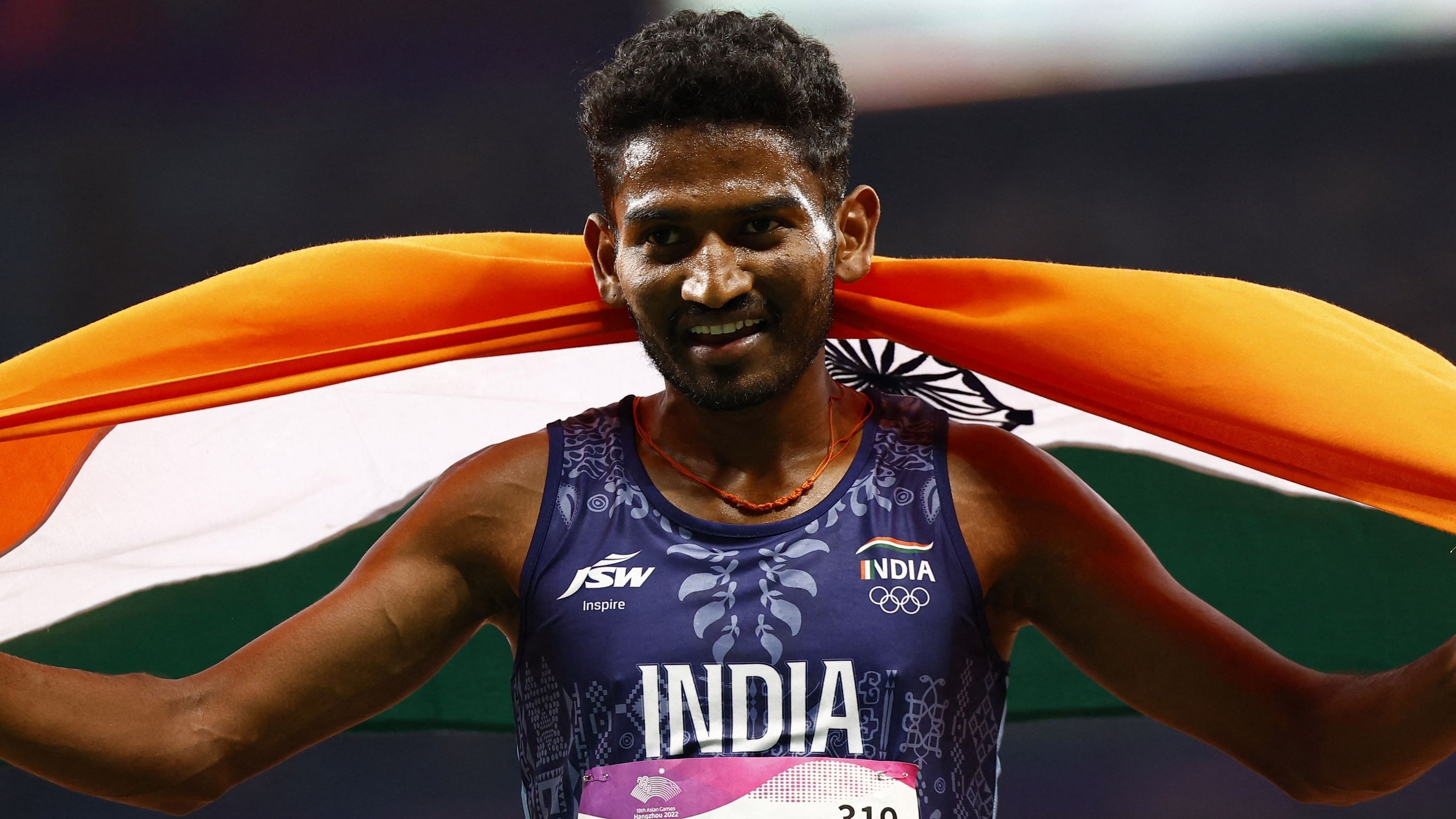 <div class="paragraphs"><p>Asian Games - Hangzhou 2022 - Athletics - Olympic Sports Centre, Hangzhou, China - October 4, 2023 India's Avinash Mukund Sable celebrates after winning the Men's 5000m Final.</p></div>