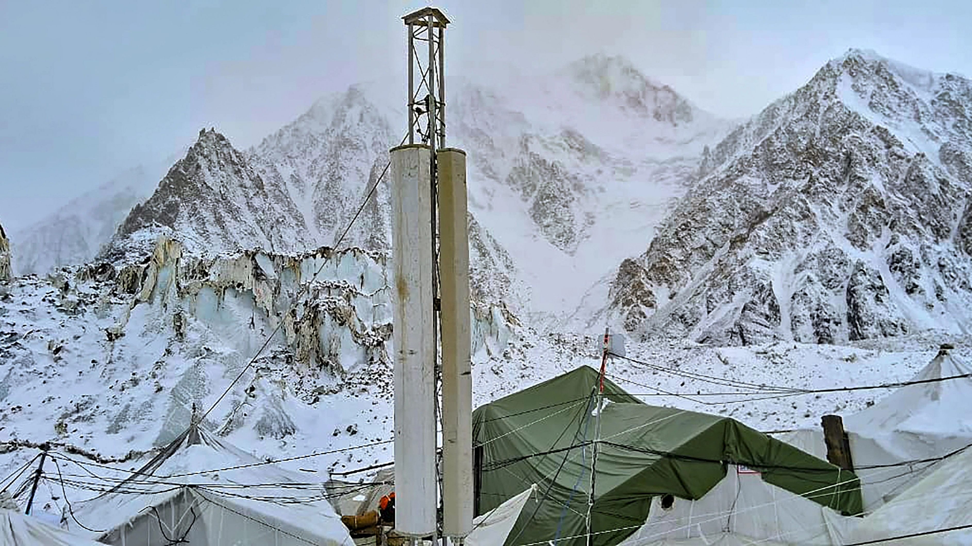 <div class="paragraphs"><p>First ever BSNL BTS established by the Siachen warriors in collaboration with BSNL at the forward posts of the highest battlefield on 06 October to extend mobile communication for the  soldiers.</p></div>