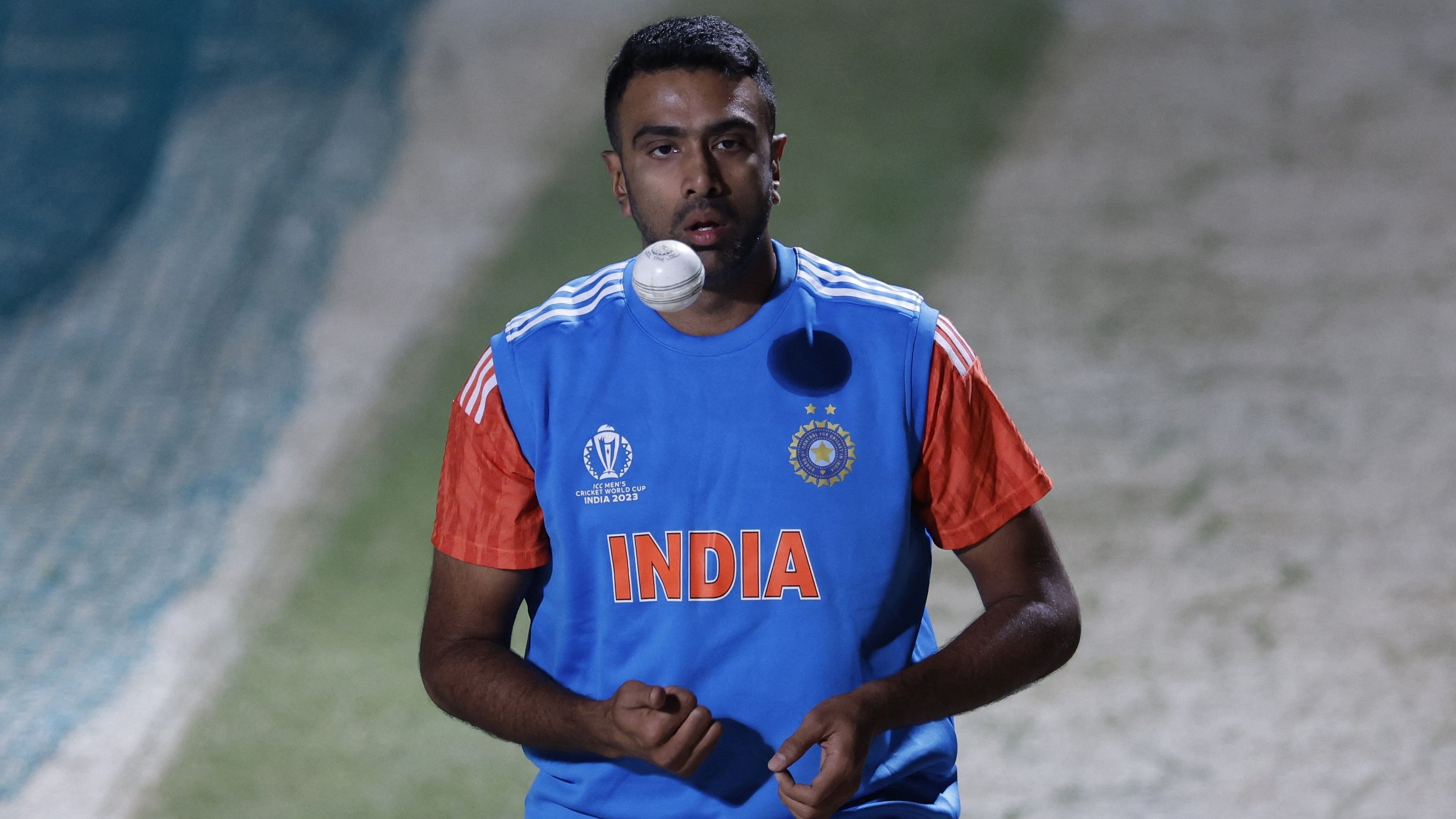 <div class="paragraphs"><p> India's Ravichandran Ashwin during practice.</p></div>