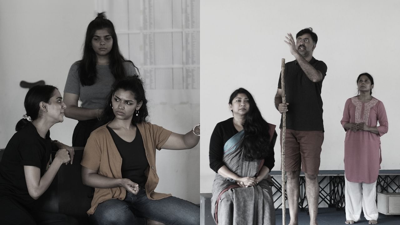 <div class="paragraphs"><p>Cast of 'Parva' during rehearsals.</p></div>