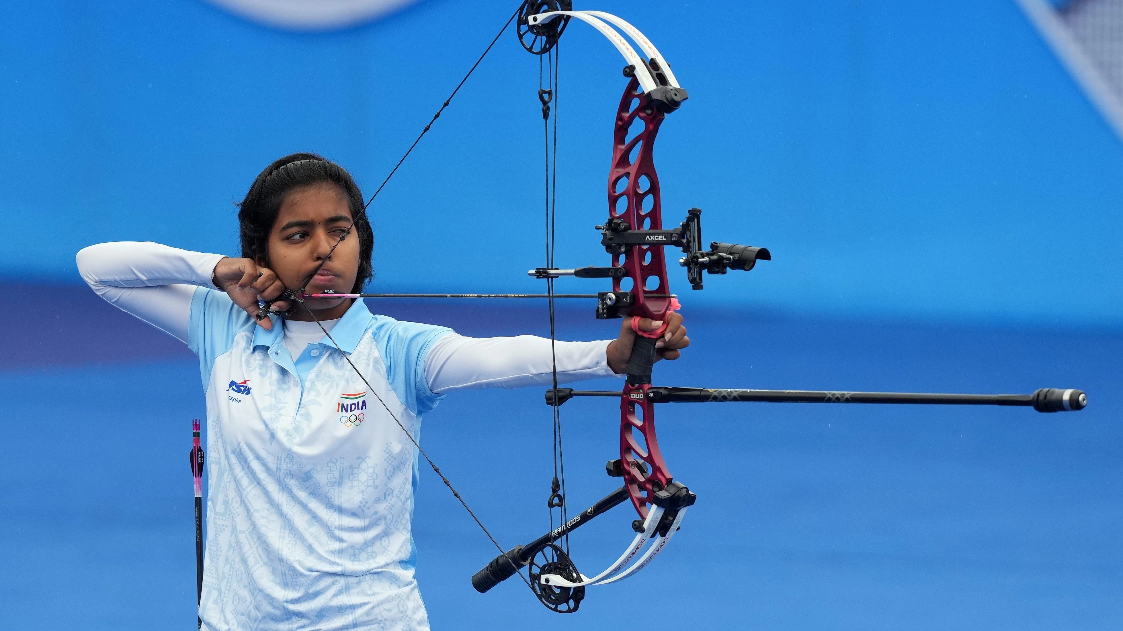 <div class="paragraphs"><p>India's Aditi Gopichand Swami competes in the Compound Women's Individual Bronze Medal event at the 19th Asian Games.</p></div>