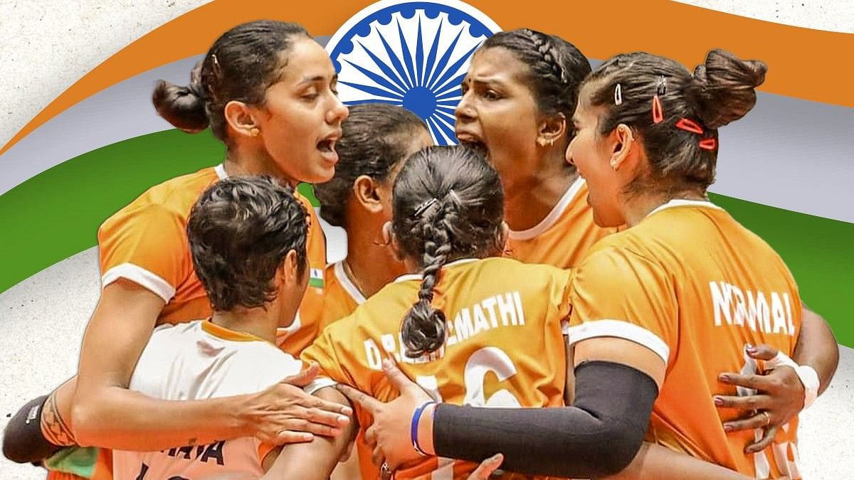 <div class="paragraphs"><p>Indian women's volleyball team.</p></div>