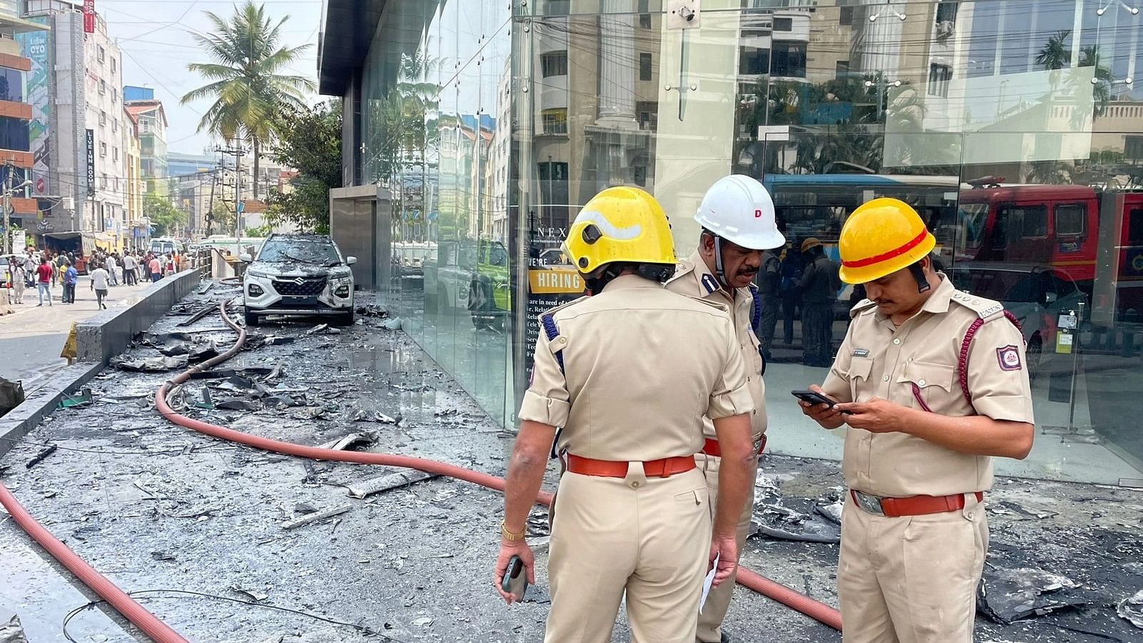 <div class="paragraphs"><p>Fire in Bengaluru building.</p></div>