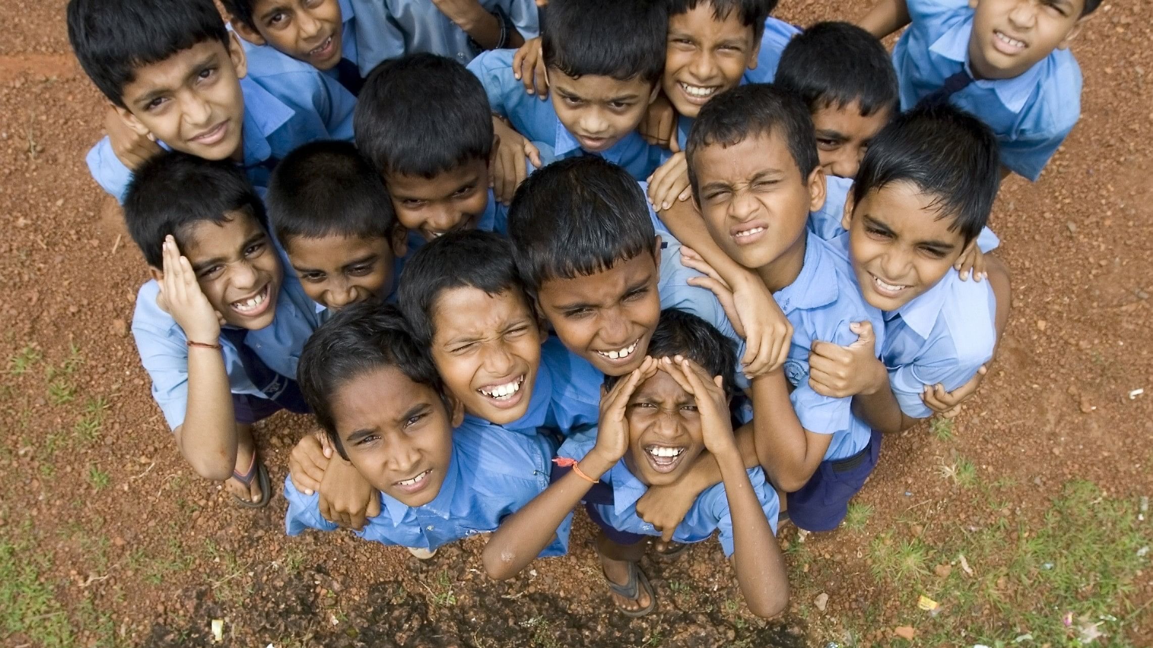 <div class="paragraphs"><p>Indian schoolboys of an elementary school in the rural area of Canacona-Goa. </p></div>