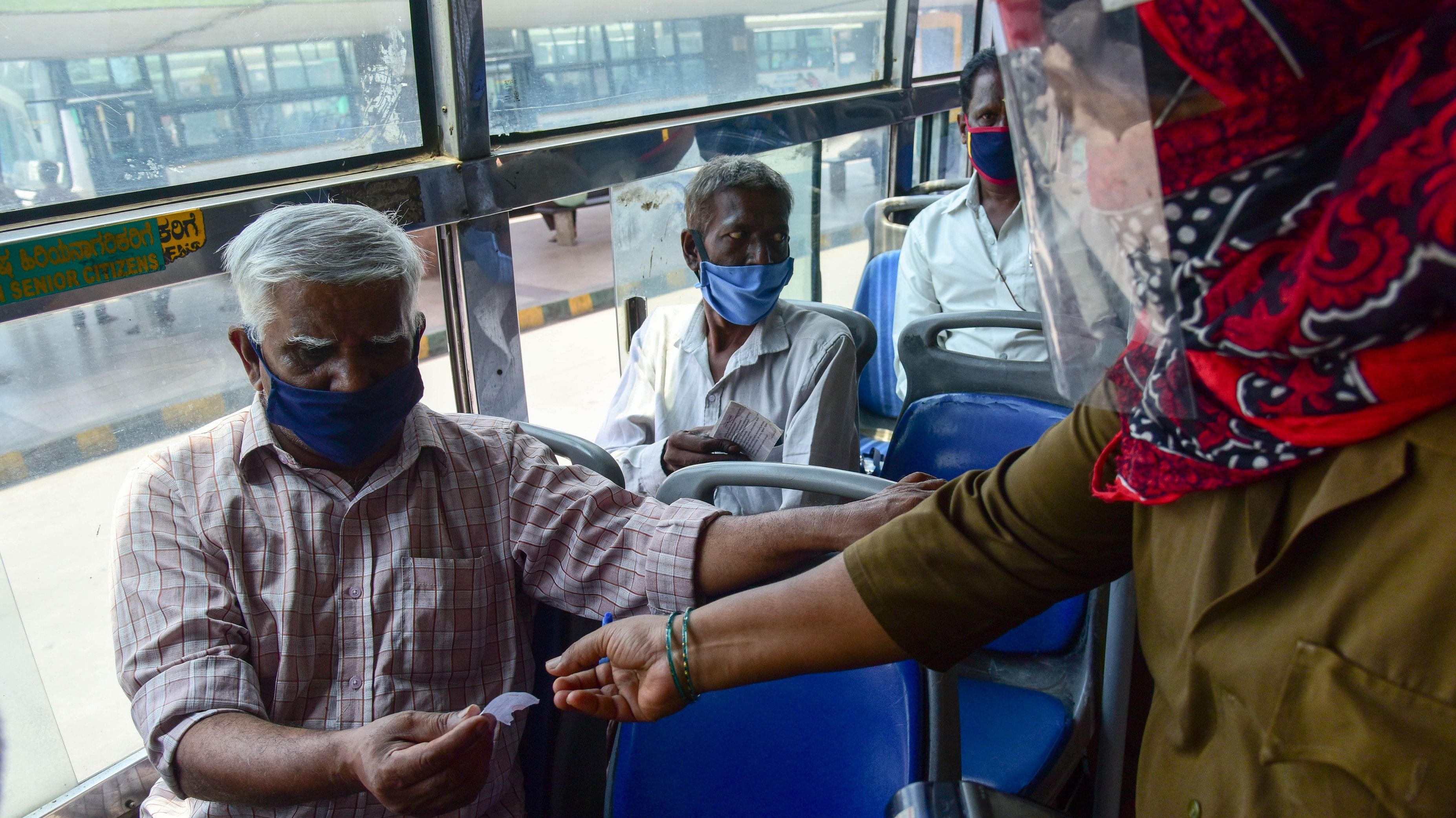 <div class="paragraphs"><p>Representative image of BMTC bus conductor.</p></div>