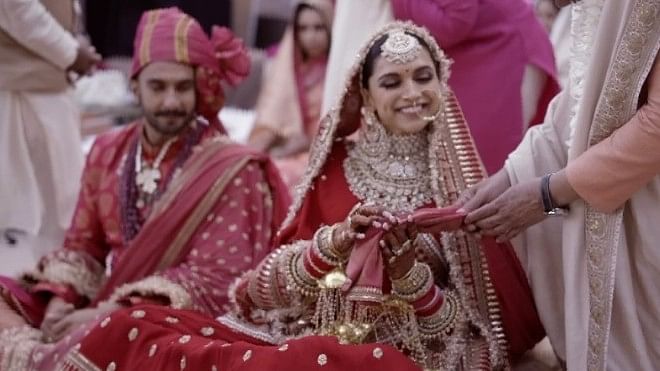 <div class="paragraphs"><p>Ranveer Singh and Deepika Padukone during their wedding.</p></div>