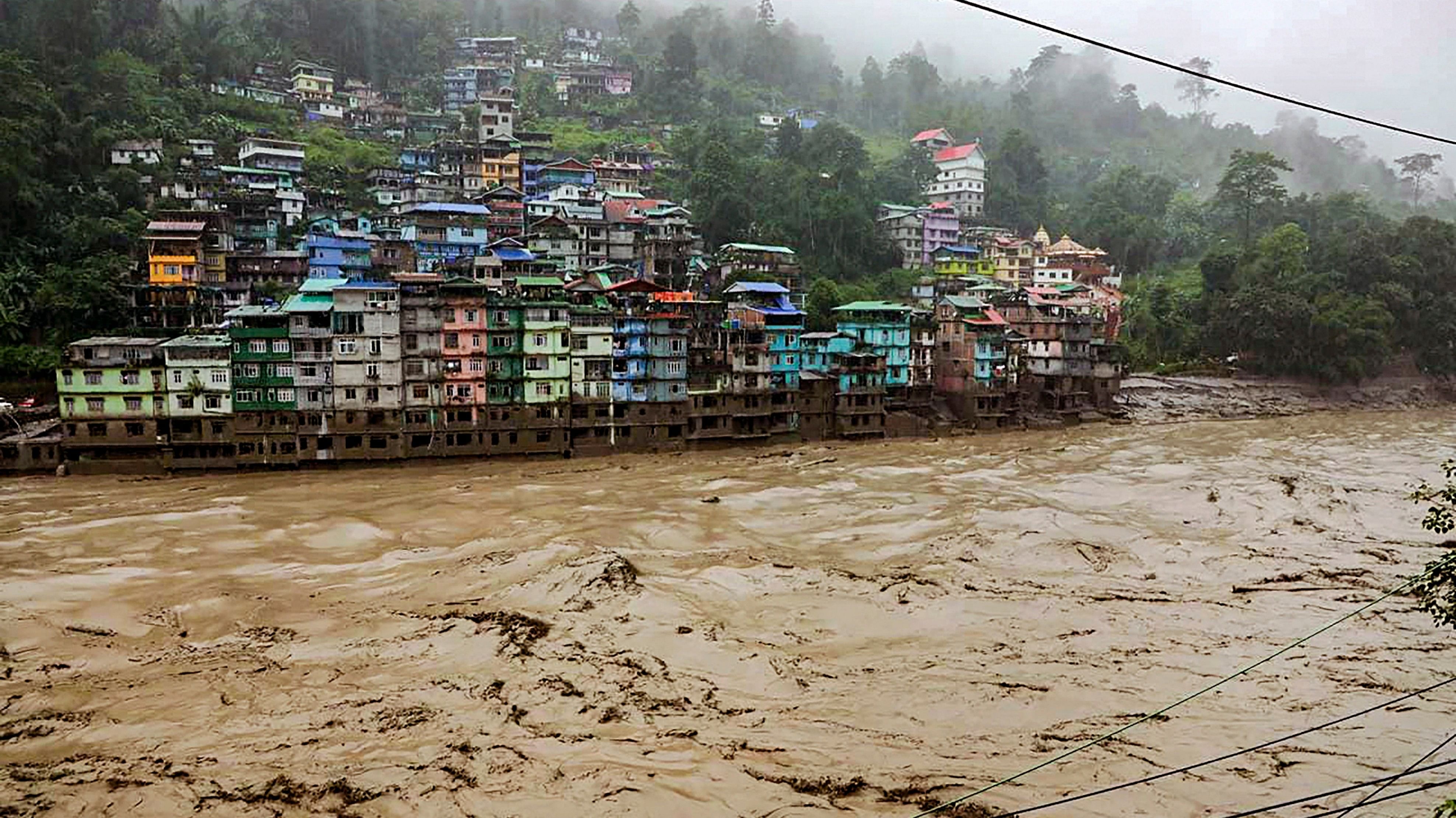 <div class="paragraphs"><p>Flash flood in the Teesta river.</p></div>