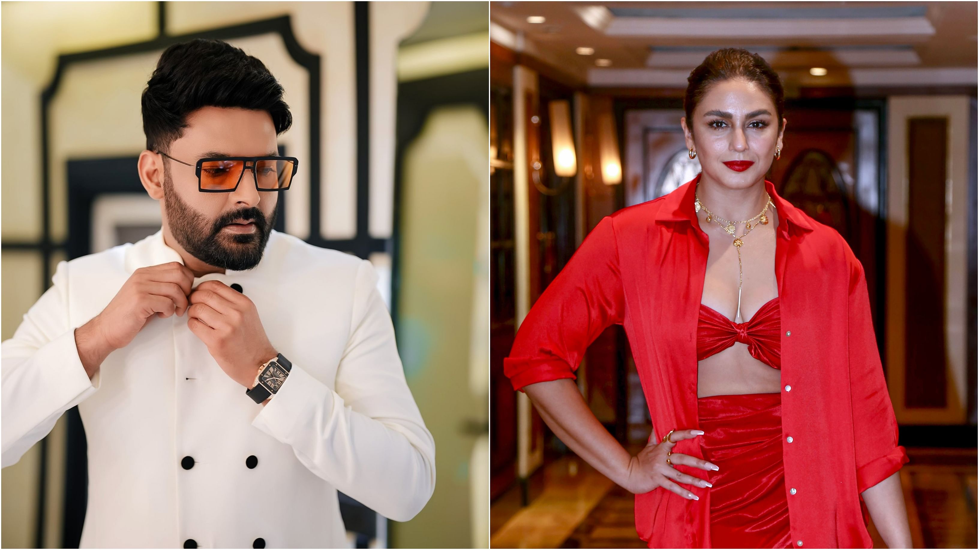 <div class="paragraphs"><p>Kapil Sharma (L) and Huma Qureshi (R).</p></div>