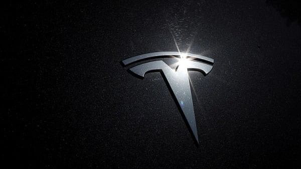 <div class="paragraphs"><p>The logo of Tesla seen here.&nbsp; </p></div>