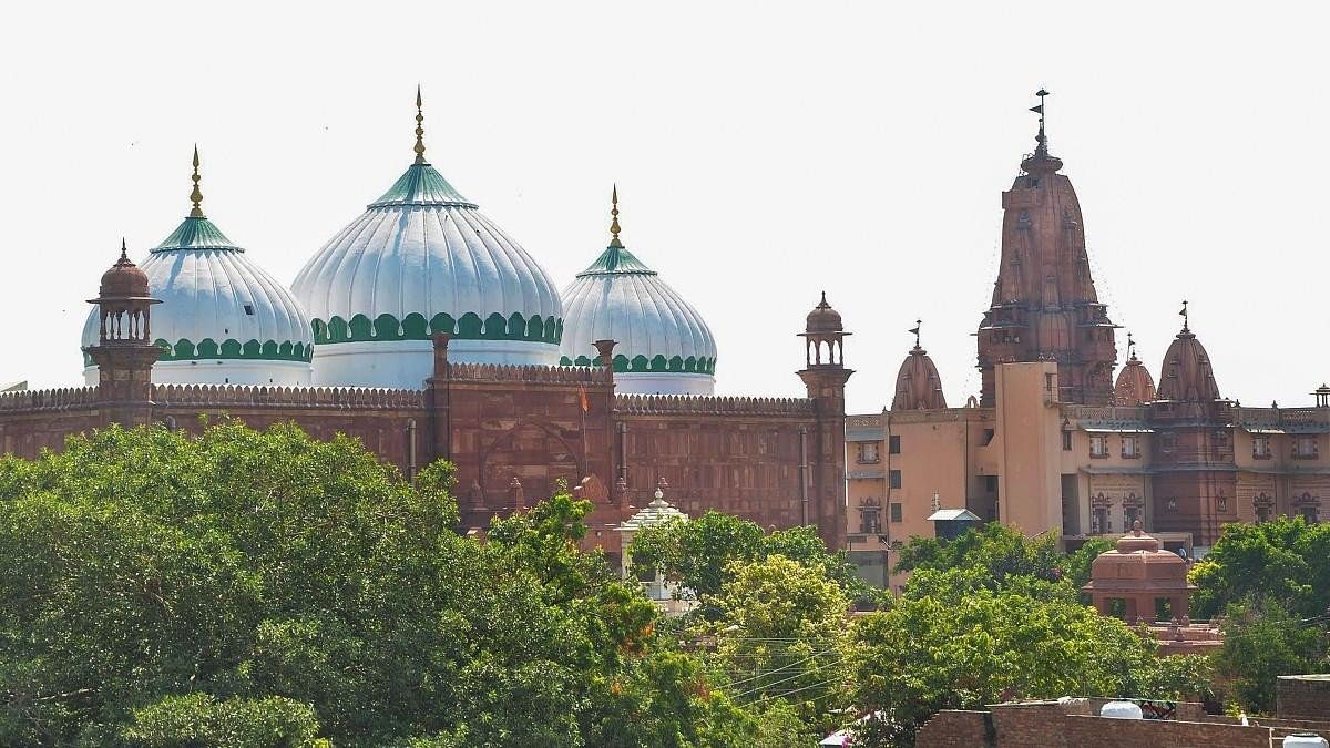 <div class="paragraphs"><p>A view of the Shahi Idgah mosque and Sri Krishna Janmabhoomi temple in Mathura.</p></div>