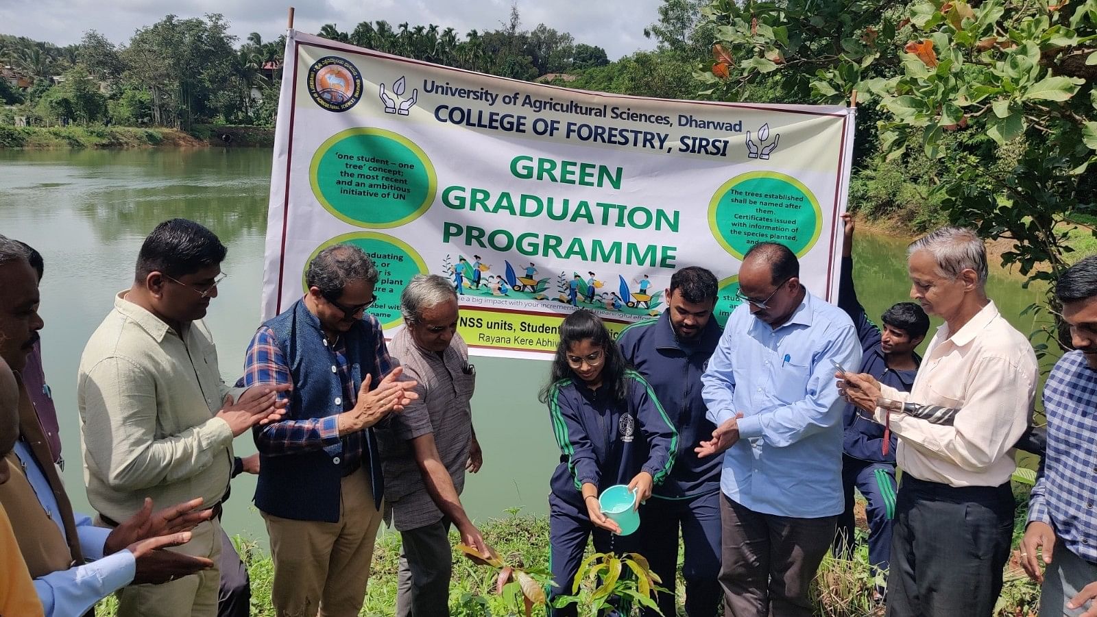 <div class="paragraphs"><p>Students taking care of their plants at Rayane Kere in Sirsi.</p></div>