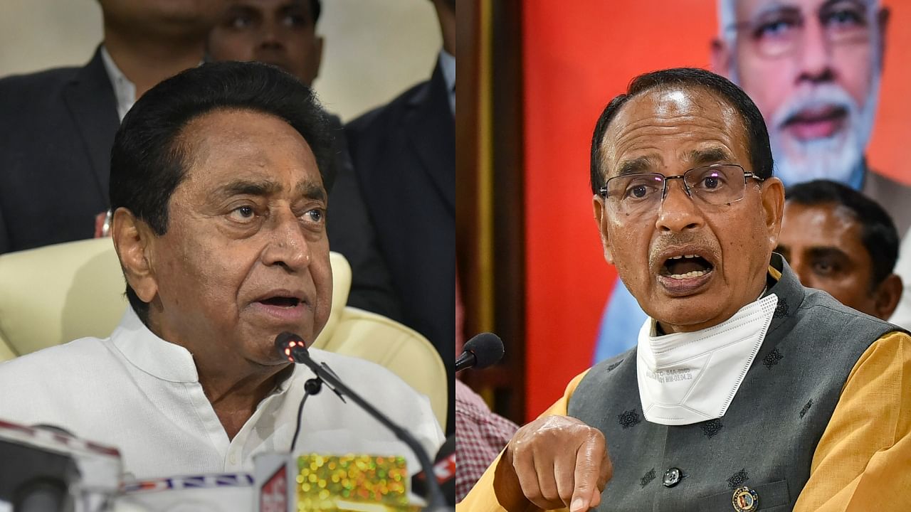 <div class="paragraphs"><p>Congress leader Kamal Nath (L) and BJP leader and Madhya Pradesh Chief Minister Shivraj Singh Chouhan.</p></div>