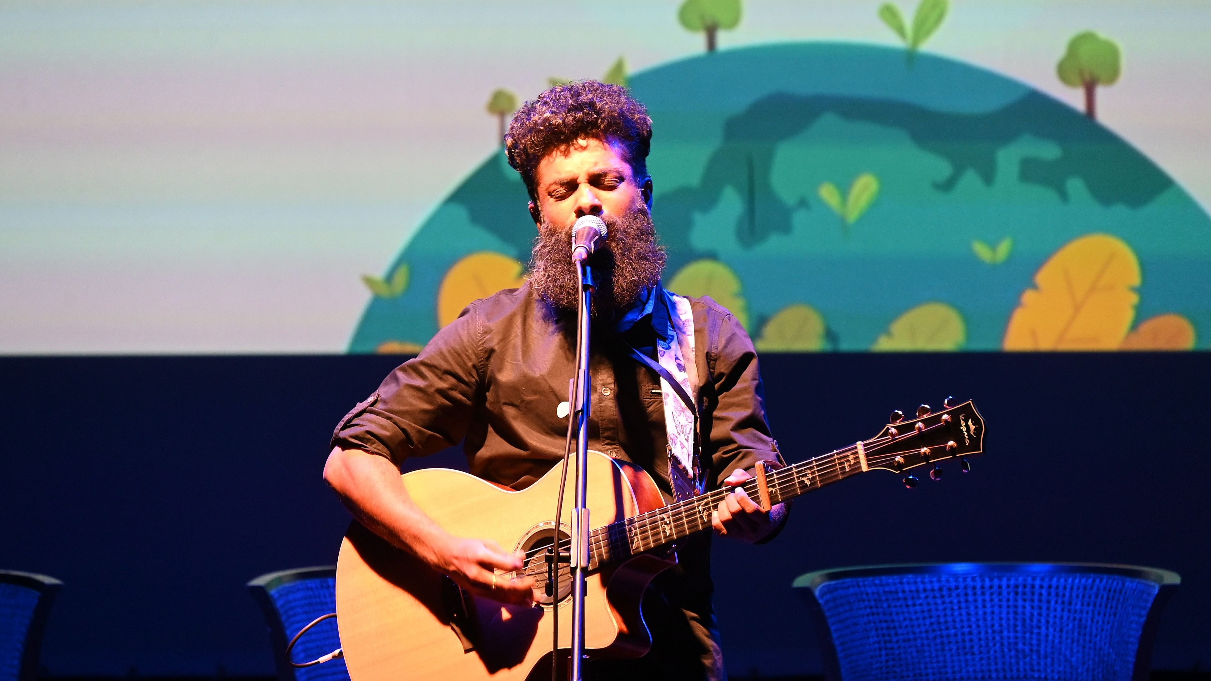 <div class="paragraphs"><p>Musician Vasu Dixit performed at the event on Saturday. </p></div>