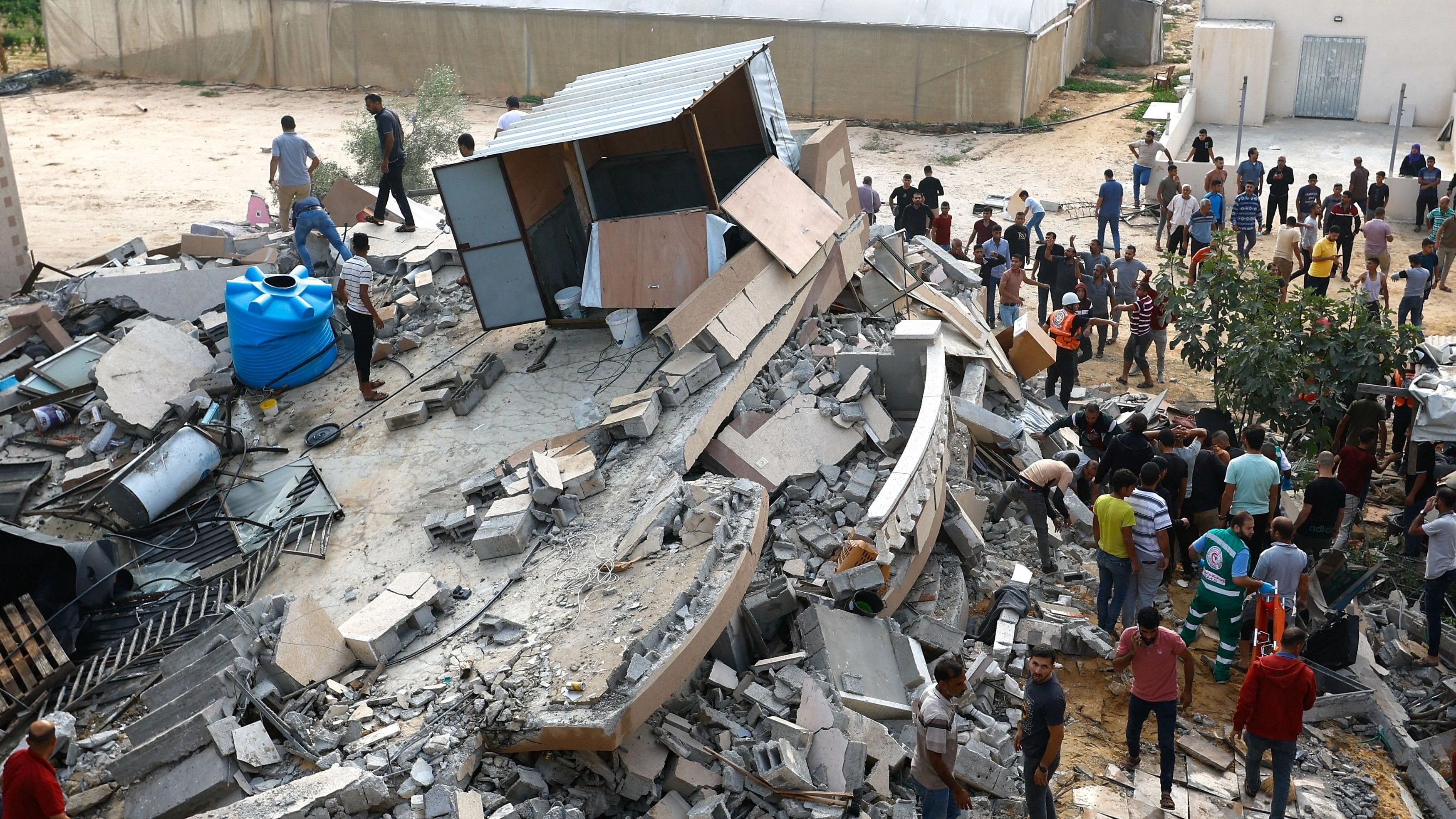 <div class="paragraphs"><p>Aftermath of Israel strikes on Gaza following a Hamas surprise attack.</p></div>