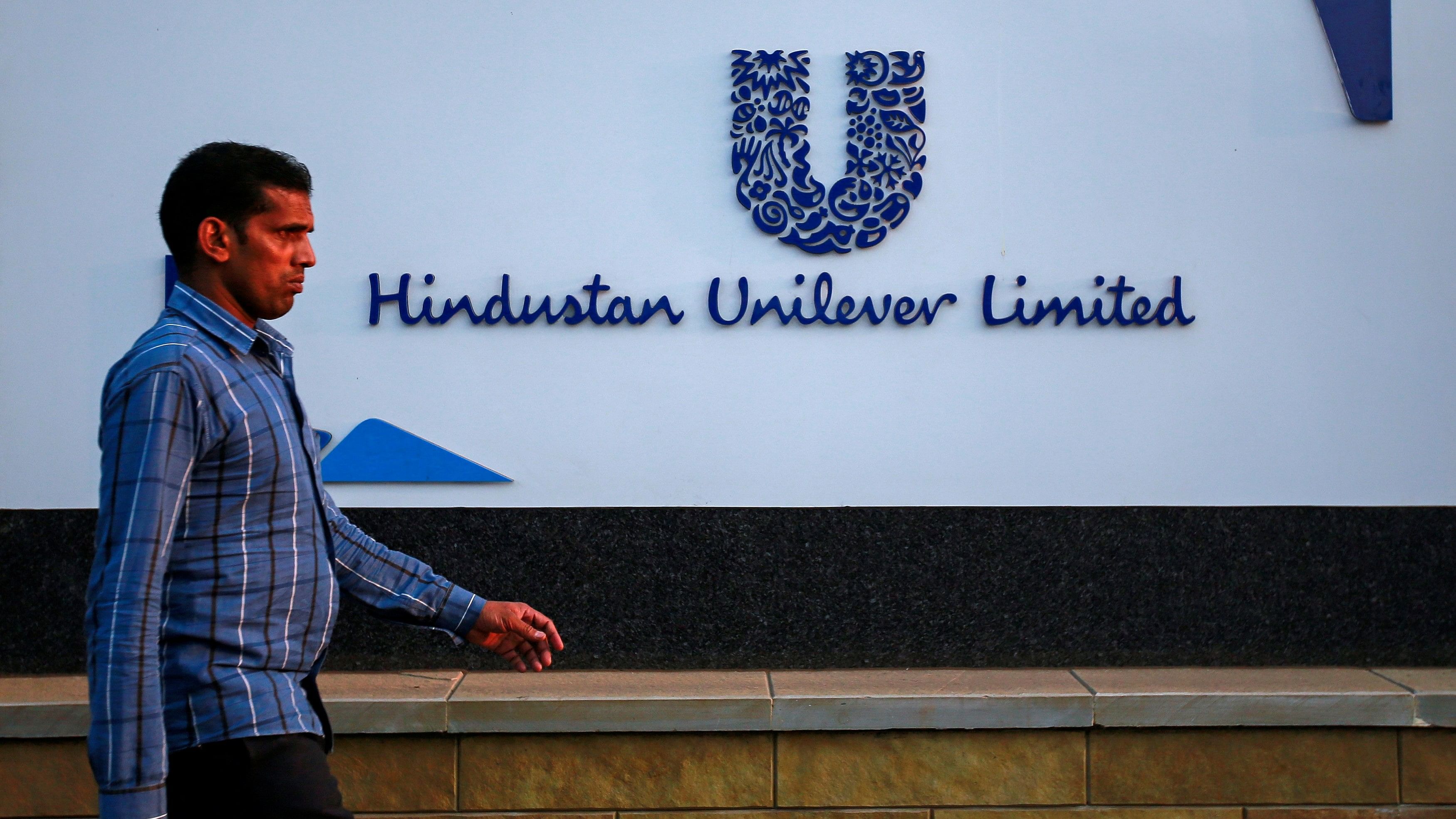 <div class="paragraphs"><p>A pedestrian walks past the Hindustan Unilever Limited (HUL) headquarters in Mumbai</p></div>