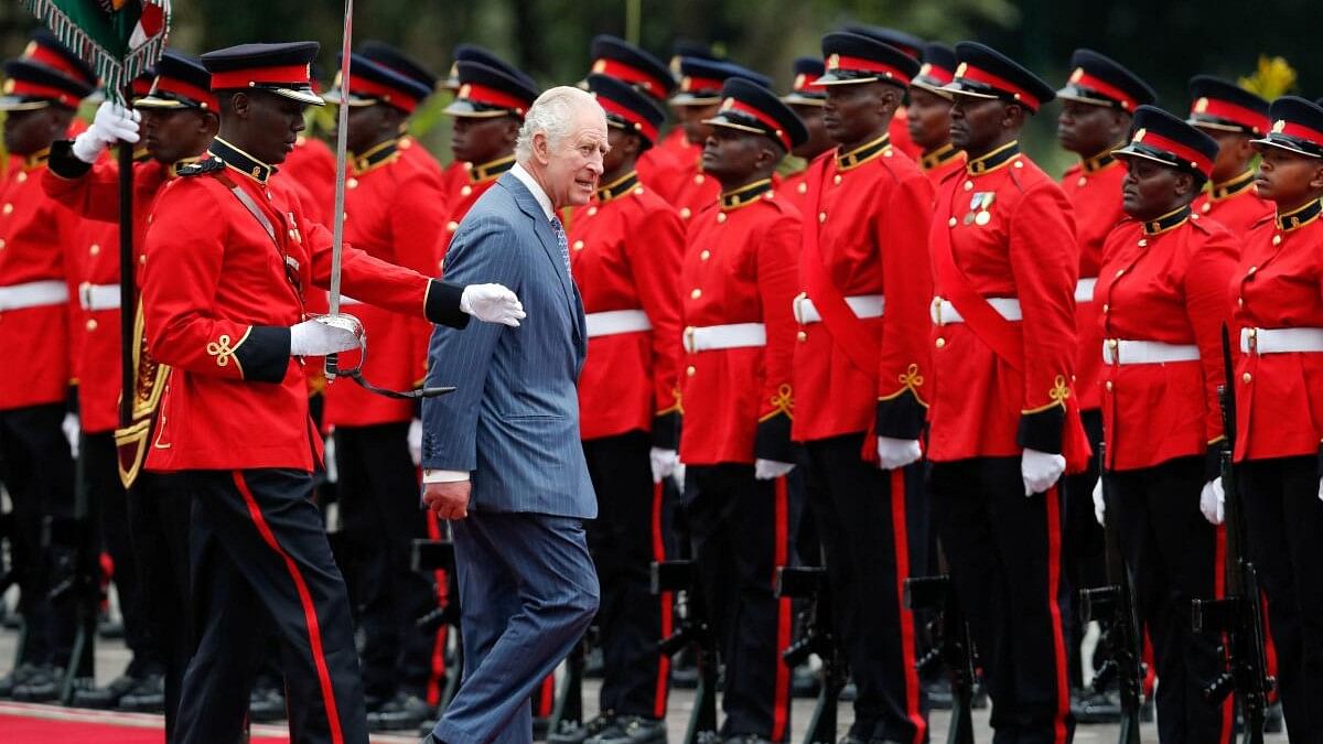 <div class="paragraphs"><p>Britain's King Charles is hosted by Kenya's President William Ruto at State House in Nairobi, Kenya.</p></div>