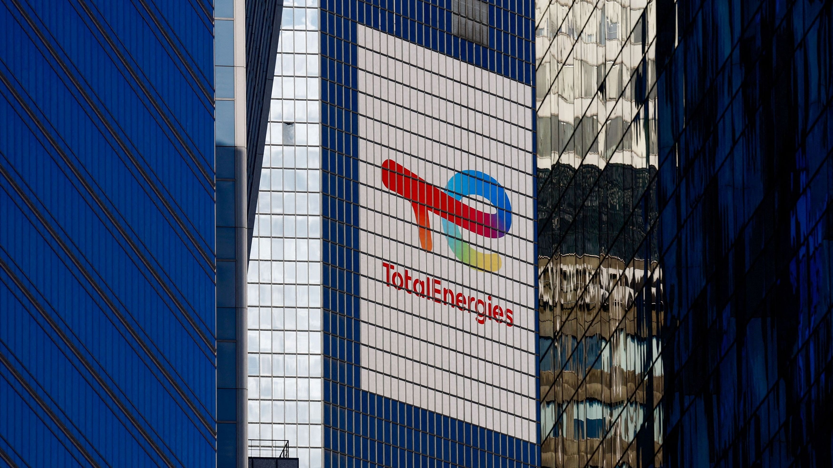 <div class="paragraphs"><p>The logo of French oil and gas company TotalEnergies is seen at the company's headquarters skyscraper in the financial and business district of La Defense, near Paris, France September 14, 2023.</p></div>