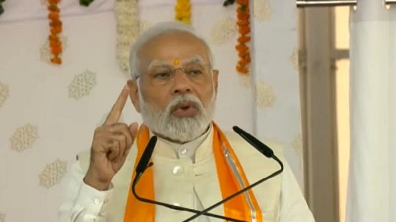 <div class="paragraphs"><p>PM Modi speaks at foundation stone laying ceremony of various projects in Chittorgarh</p></div>