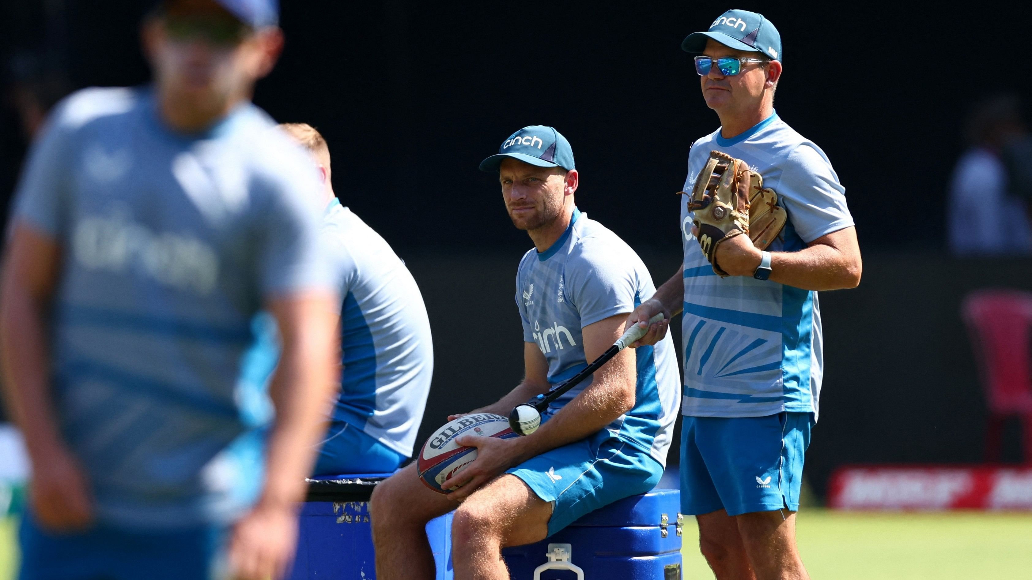 <div class="paragraphs"><p> England's Jos Buttler during practice.</p></div>