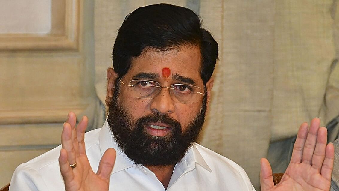 <div class="paragraphs"><p>Maharashtra Chief Minister Eknath Shinde addresses a press conference after the Maharashtra Cabinet sub-committee meeting regarding the Maratha reservation, in Mumbai</p></div>