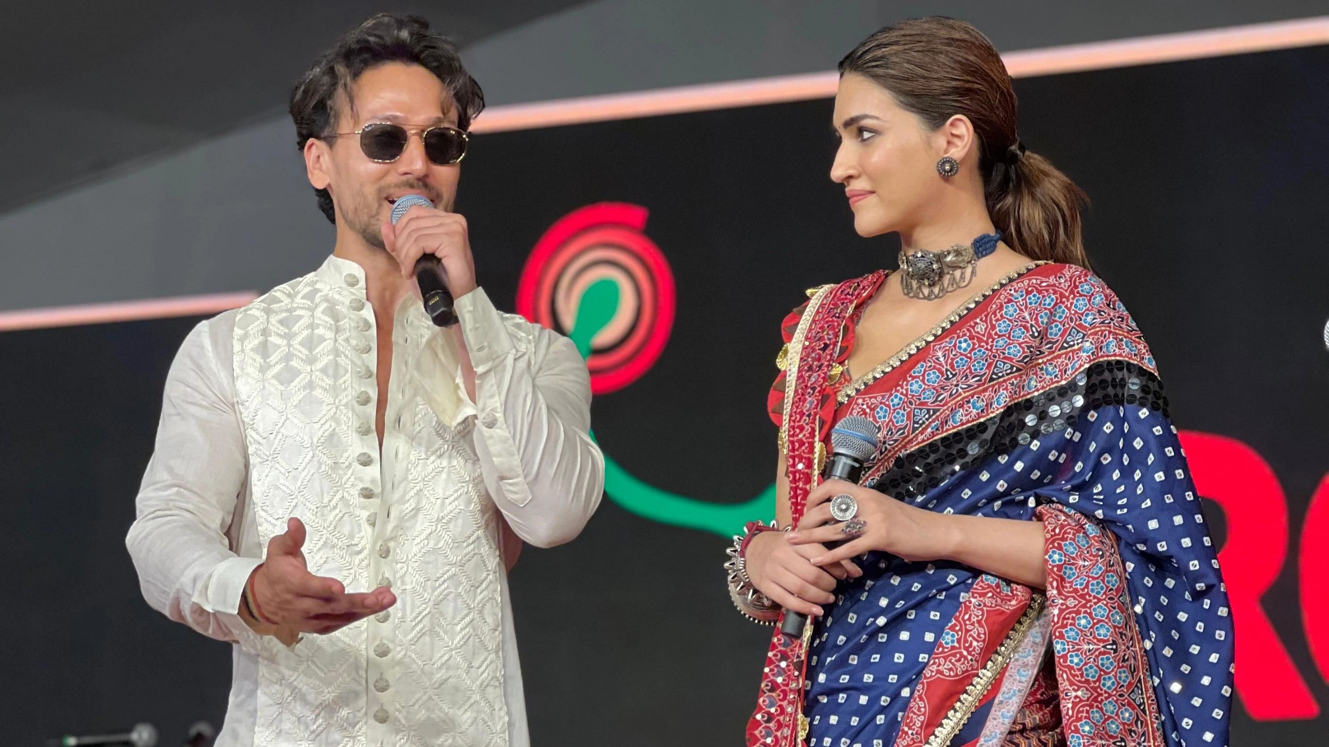 <div class="paragraphs"><p>Tiger Shroff and Kriti Sanon during the promotion of <em>Ganapath</em>.</p></div>