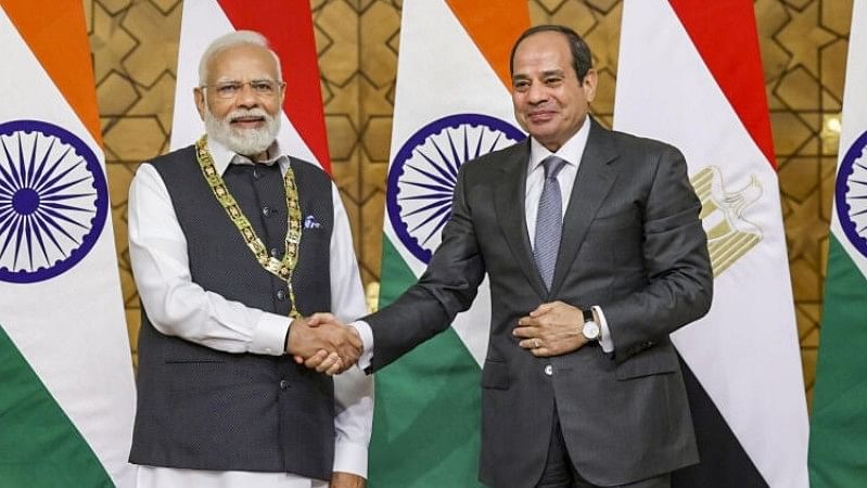 <div class="paragraphs"><p>Prime Minister Narendra Modi with Eqyptian President Abdel Fattah El-Sisi.</p></div>