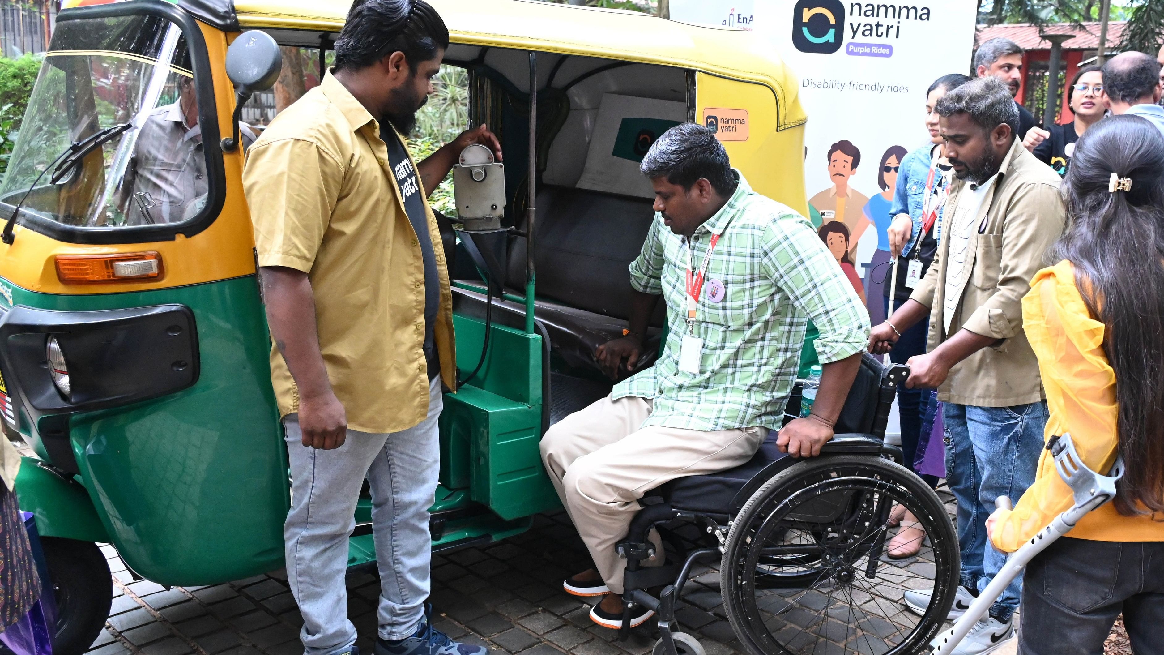 Namma Yatri and EnAble India join forces for hassle-free transportation for people with disabilities in Bengaluru. DH PHOTO/B K Janardhan