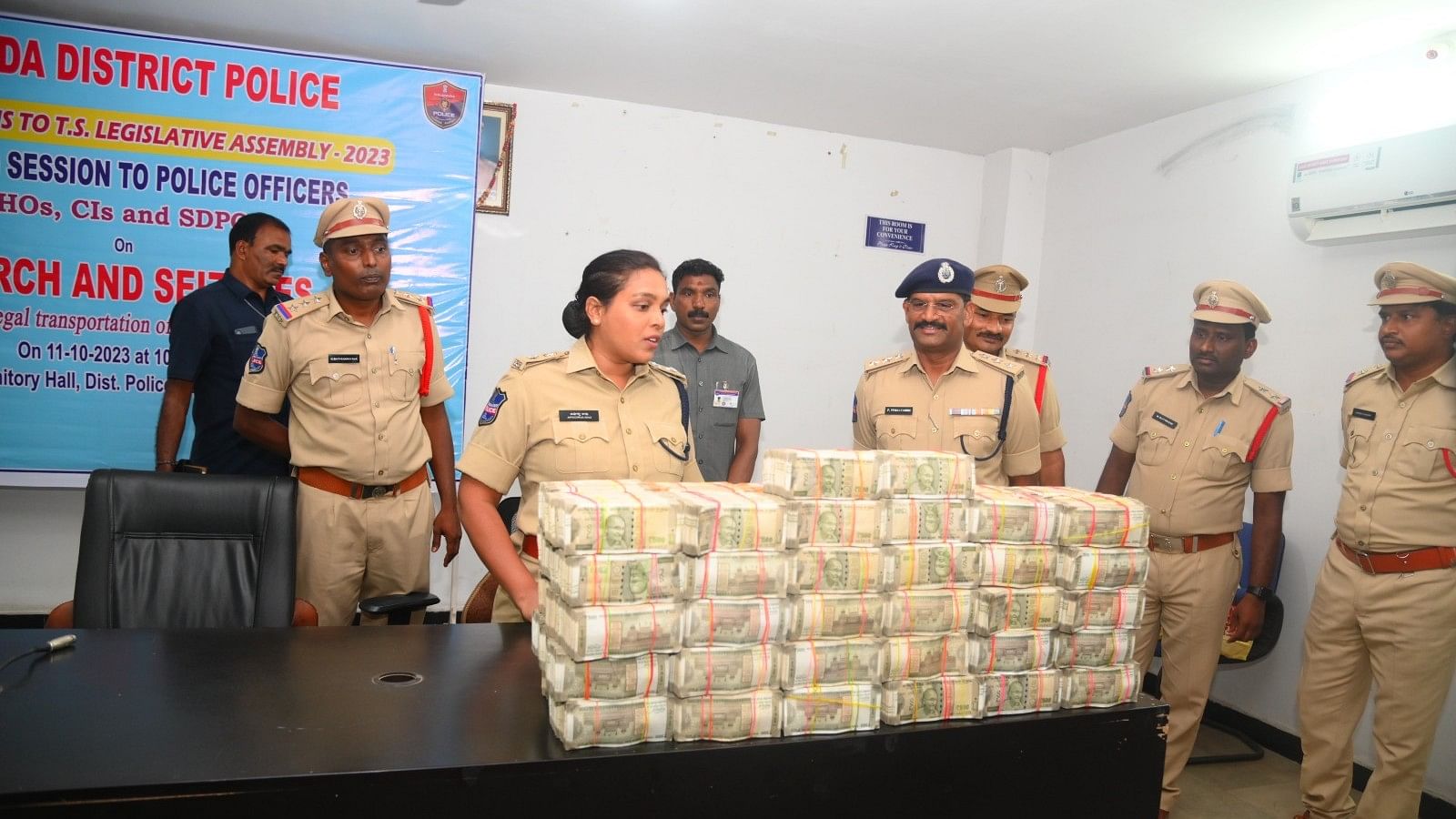 <div class="paragraphs"><p>Rs 3.04 crores of unaccounted money seized in Nalgonda district.&nbsp;</p></div>