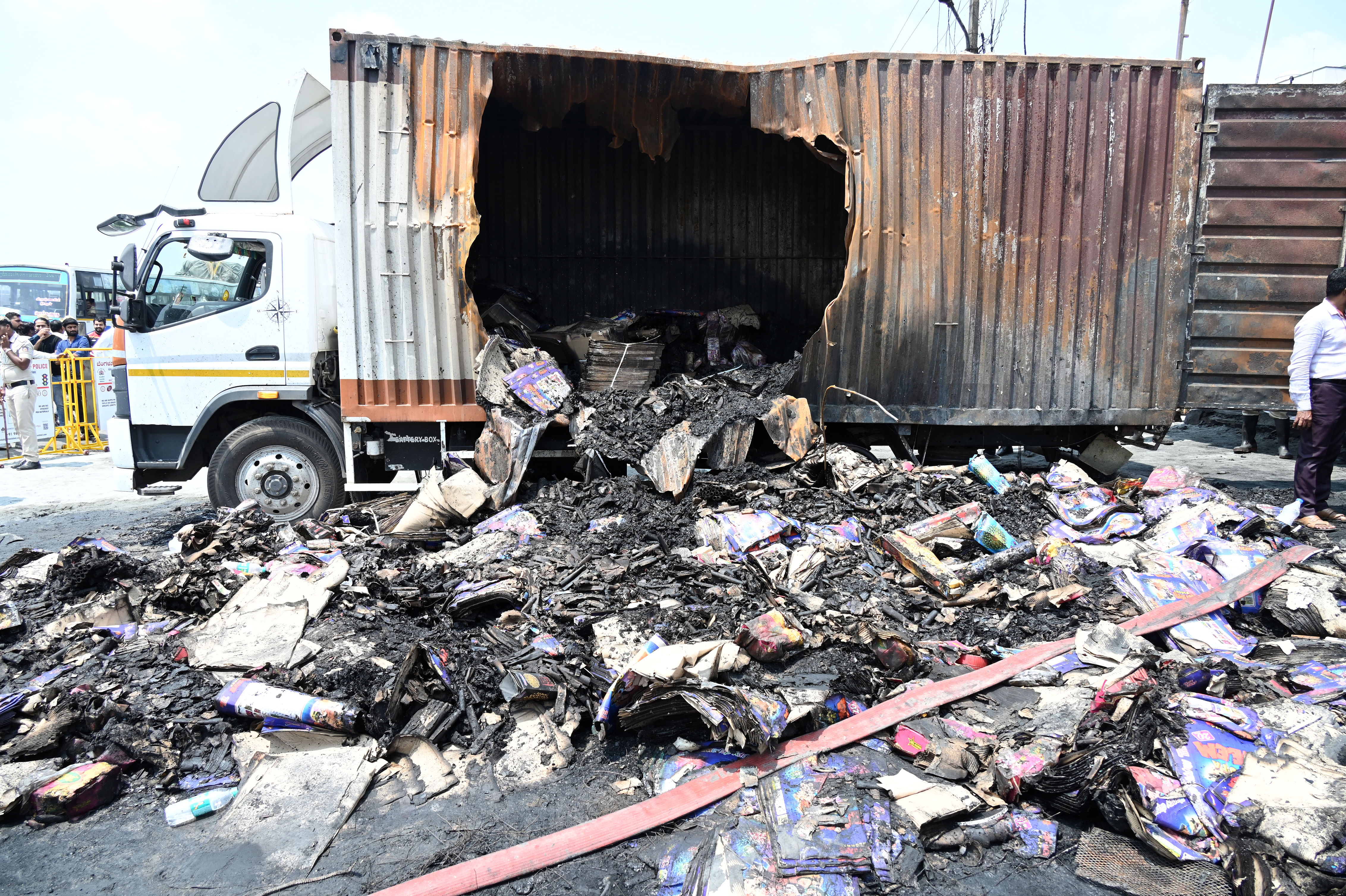 The firecracker godown that was destroyed in the blaze.