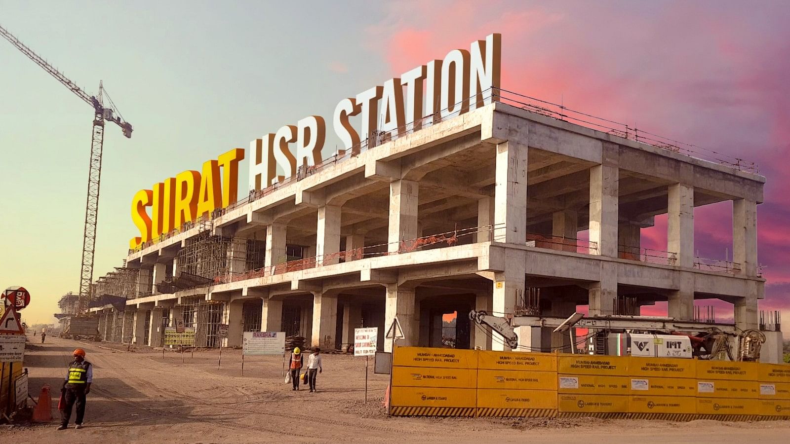 <div class="paragraphs"><p>A scene from the construction site of Surat HSR station.</p></div>