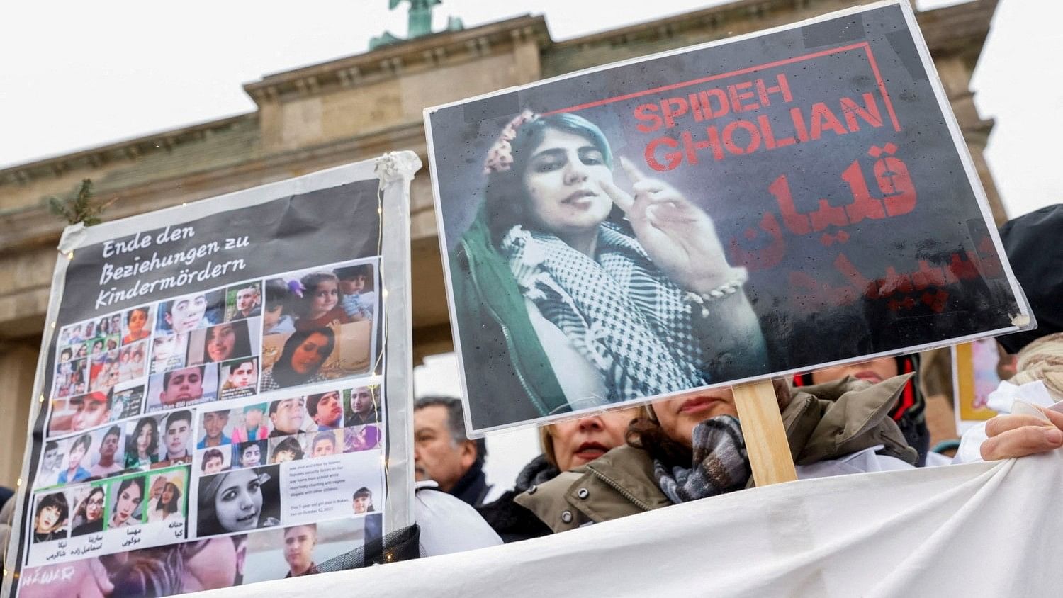 <div class="paragraphs"><p>People take part in a protest against the Islamic regime of Iran following the death of Mahsa Amini, in Berlin, Germany.&nbsp;</p></div>